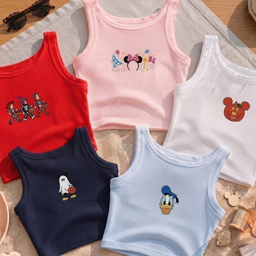 Embroidered Disney Toy Story Lace Trim Tank Top Cami with Cute Ribbed Trim – Magic Kingdom Outfit and Disneyland Trip Shirt for Women - photo 4