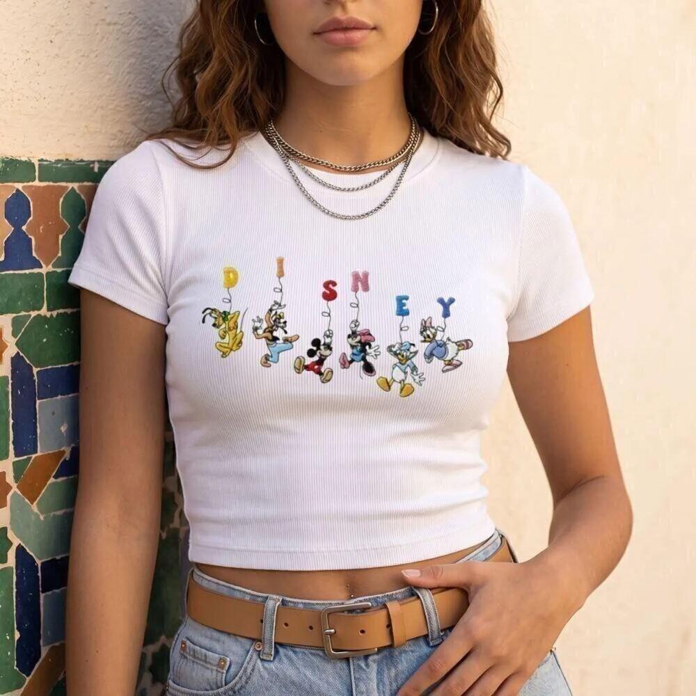 Embroidered Disney Mickey and Friends Lace Trim Tank Top with Toy Story Cami – Cute Ribbed Trim Magic Kingdom Outfit for Women - photo 6