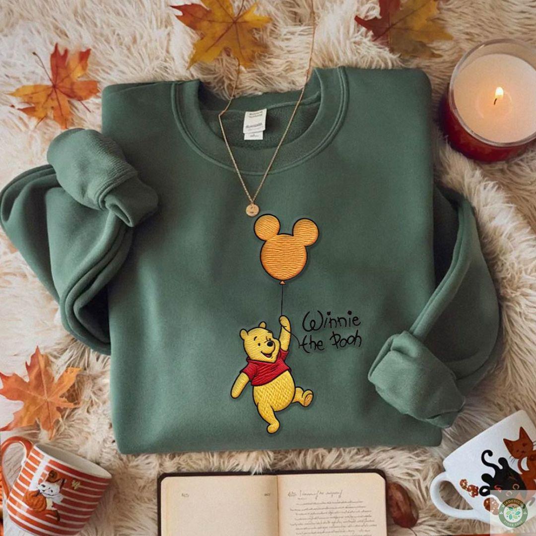 Embroidered Winnie the Pooh Shirt with Piglet Eeyore and Tigger – WDW Disneyland Trip Lace Trim Tank Top Baby Tee - photo 8