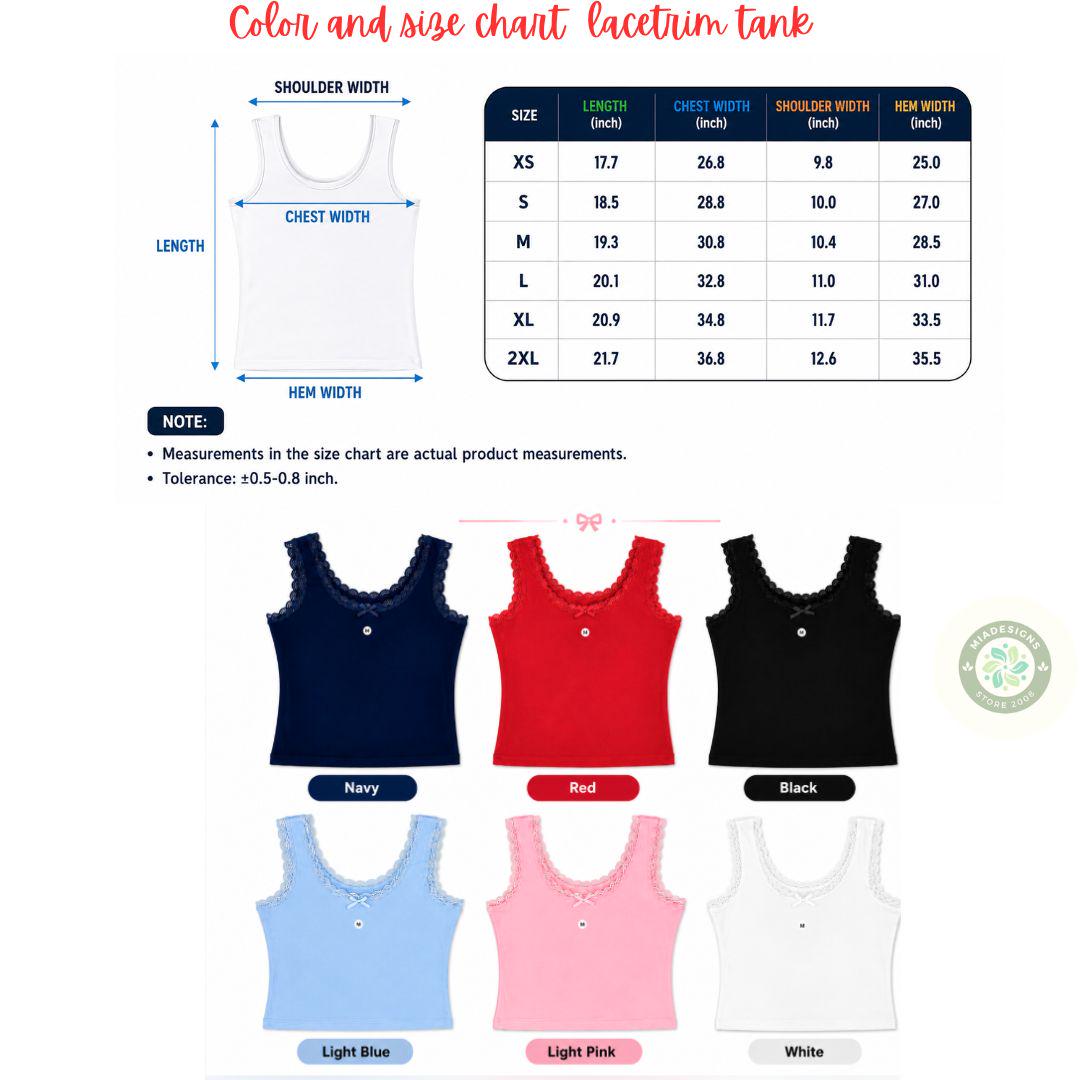 Embroidered Retro Coquette Bow Disney Princess Lace Trim Tank Top Baby Tee with Cinderella Belle Ariel and Rapunzel for Girls Trip - photo 6