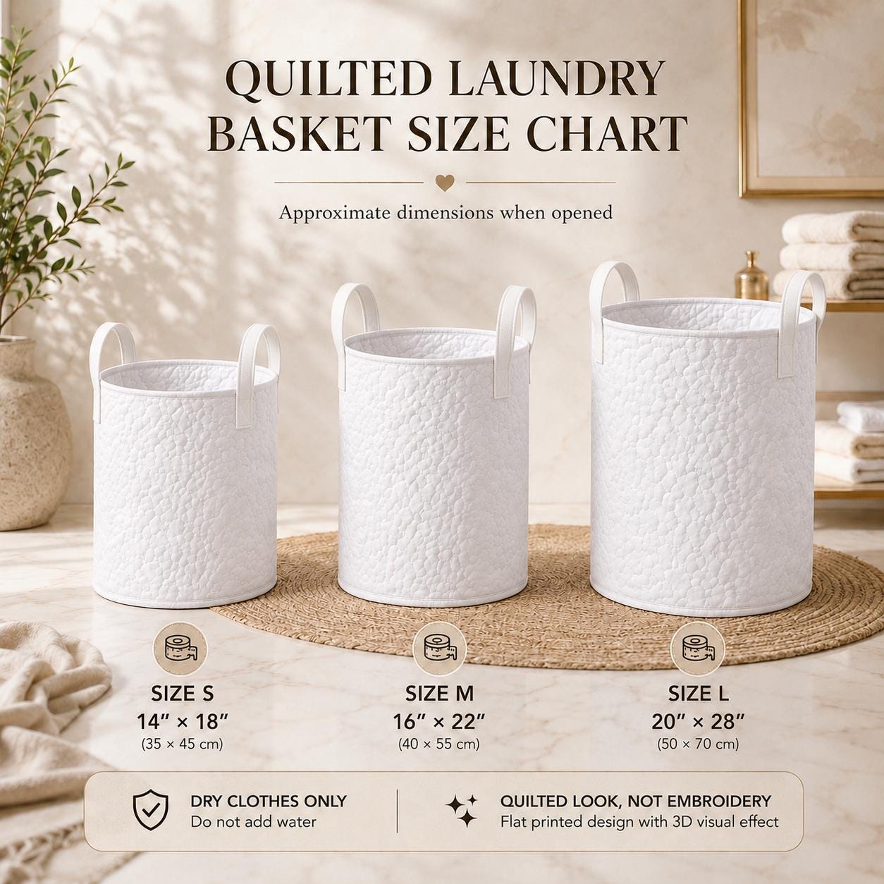 Sunburst Wildflower Floral Quilted Style Laundry Basket – Boho Cottagecore Hamper and Storage Bin - photo 6