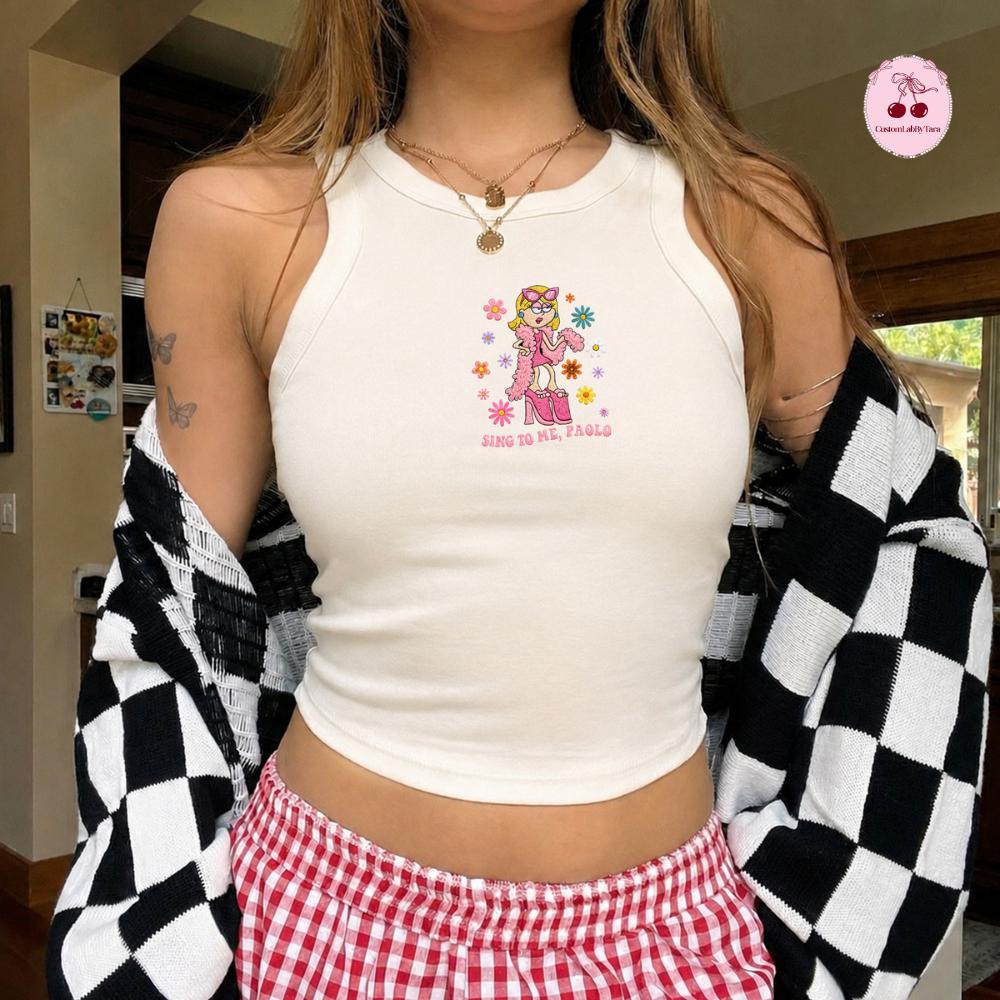 Embroidered Disney Lizzie McGuire Baby Tee Crop Top Tank with This Is What Dreams Are Made Of – Disney Channel Music Lace Trim Tank Top - photo 2