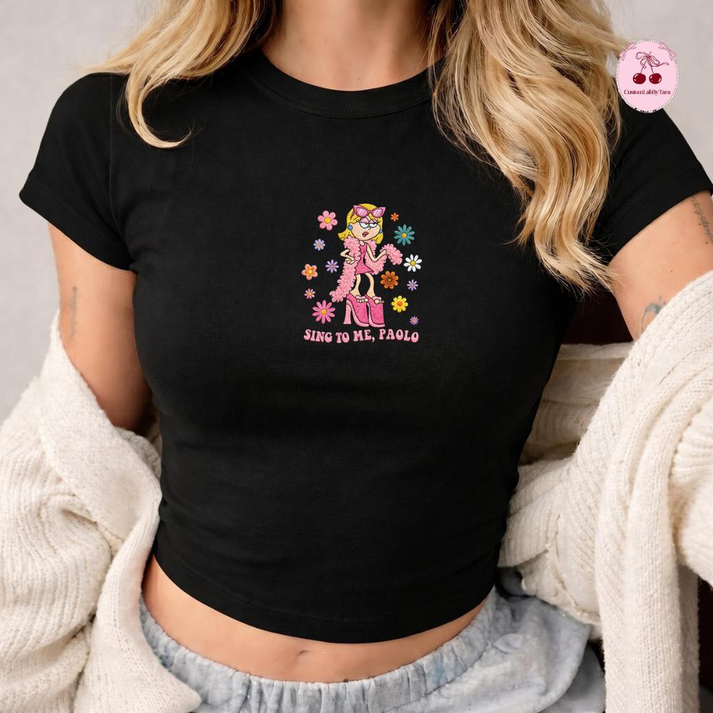 Embroidered Disney Lizzie McGuire Baby Tee Crop Top Tank with This Is What Dreams Are Made Of – Disney Channel Music Lace Trim Tank Top - photo 5