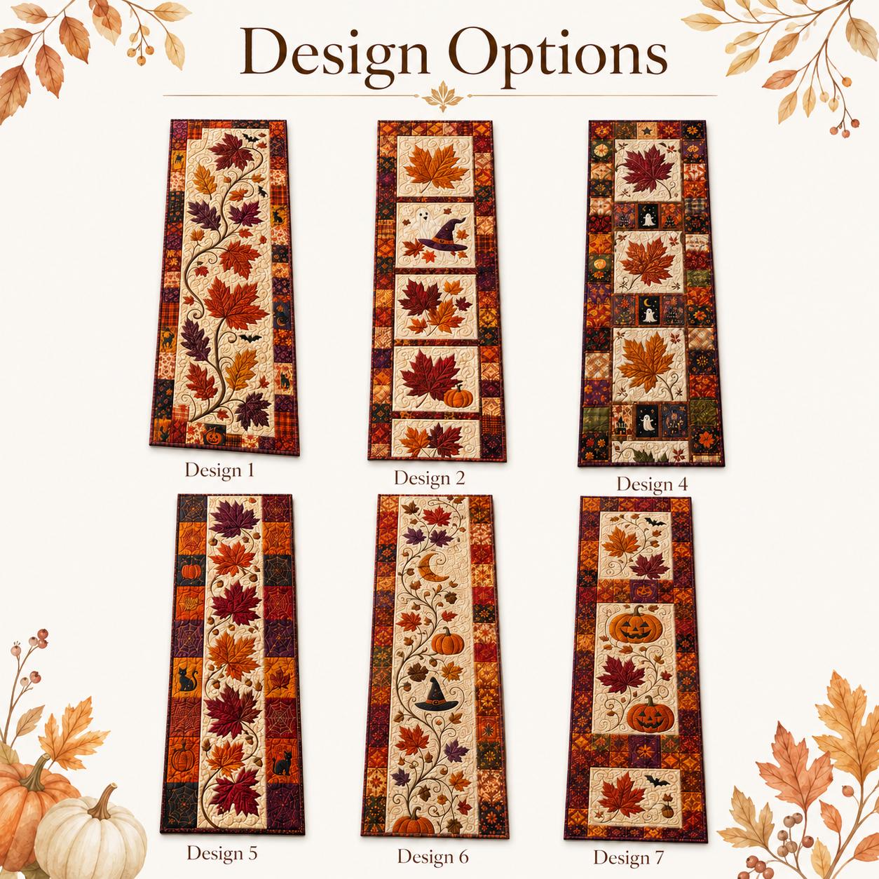 Quilted Style Table Runner and Table Runners for Fall – Rustic Farmhouse Home Gift with Autumn Maple Leaf and Leaves - photo 4