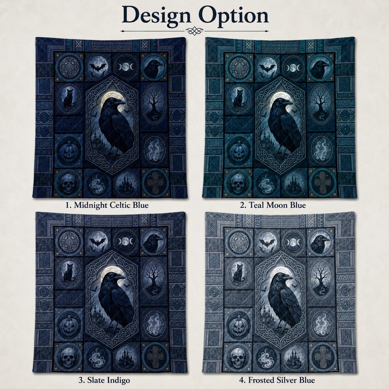Quilt Blanket with Retro Raven Vintage Viking Throw and Norse Mythology Bedding for Gothic Cottagecore Bedroom Decor and Gift for Viking - photo 6