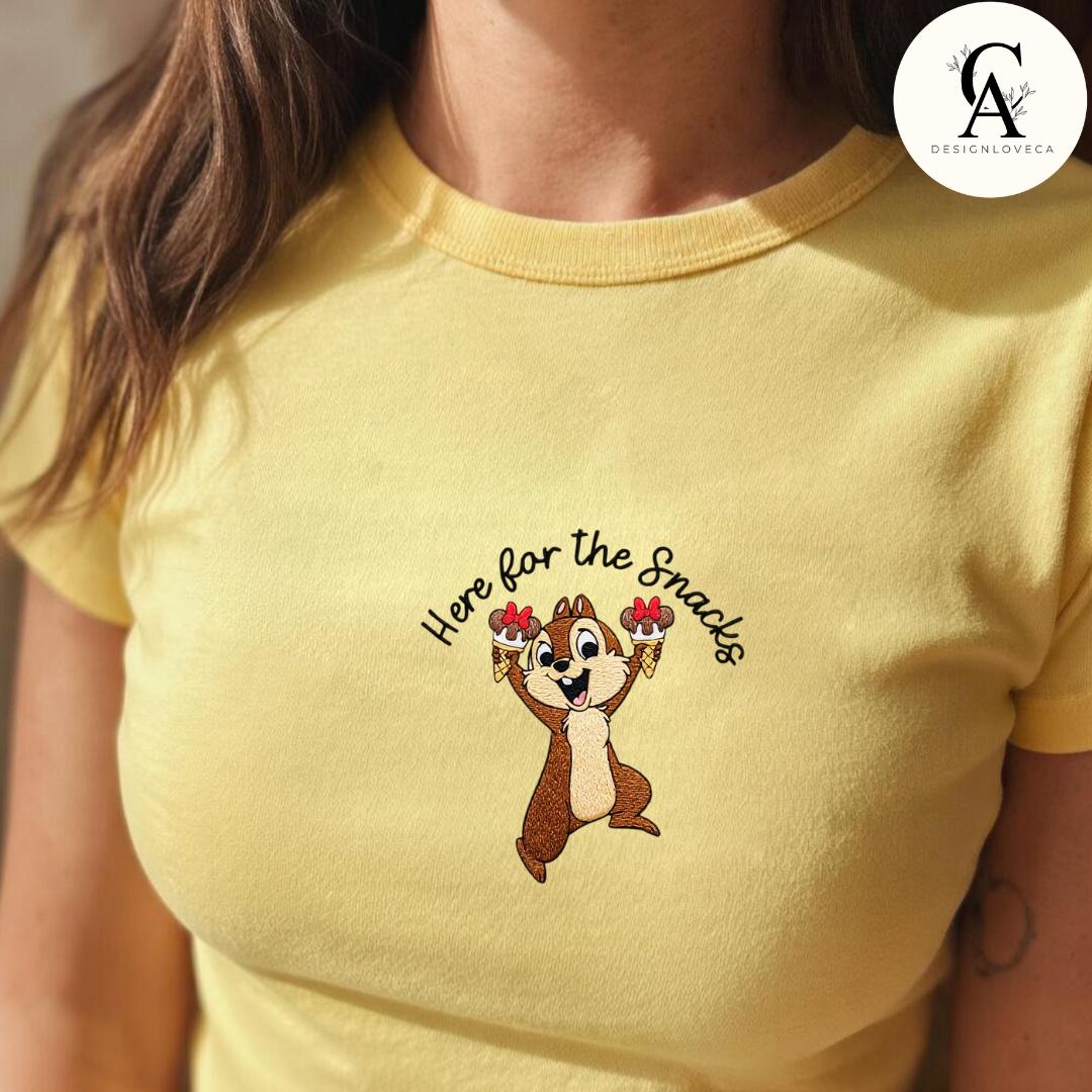 Embroidered Disney Snacks Baby Tee Crop Tank with Here for the Snacks – Epcot Snacking Around the World Team Lace Trim Tank Top - photo 7