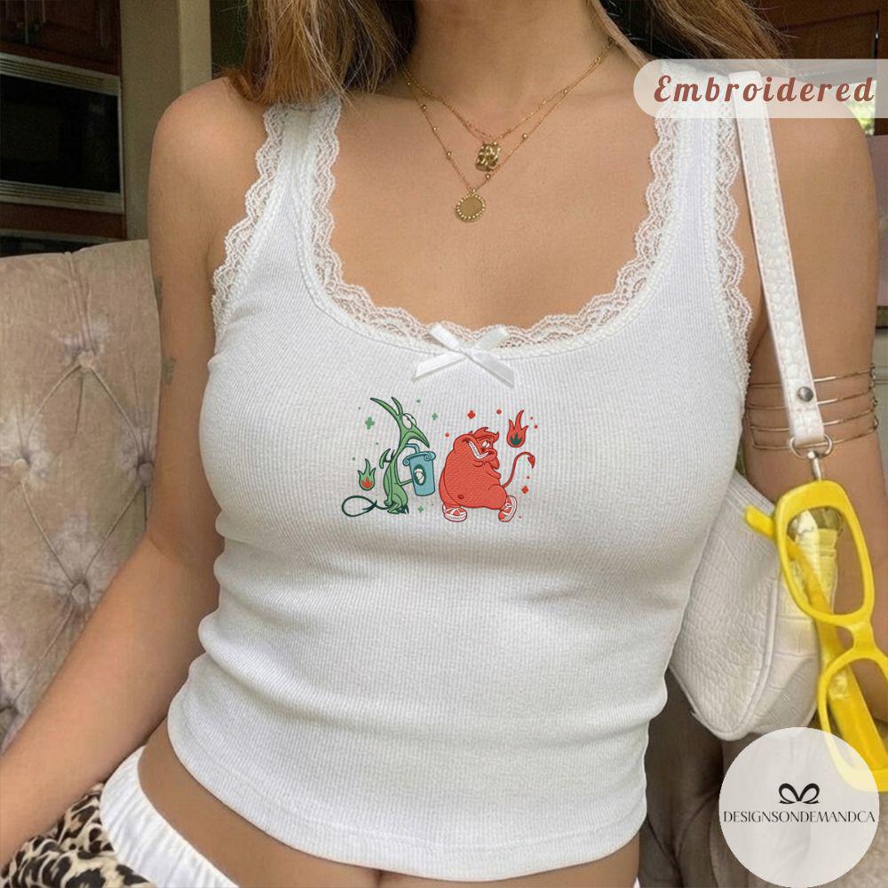 Embroidered Hercules Pain and Panic Shirt with Hades Disney Original Baddies Villains – WDW Disneyland Trip Lace Trim Tank Top Baby Tee