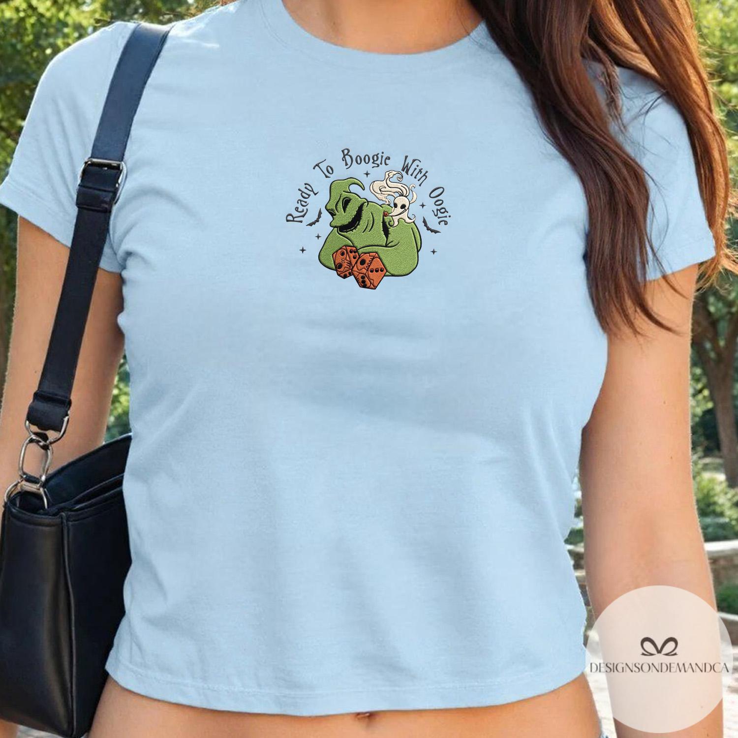 Embroidered Disney Oogie Boogie Bash 2026 Shirt with Ready to Boogie with Oogie – Nightmare Before Christmas Lace Trim Tank Baby Tee - photo 6