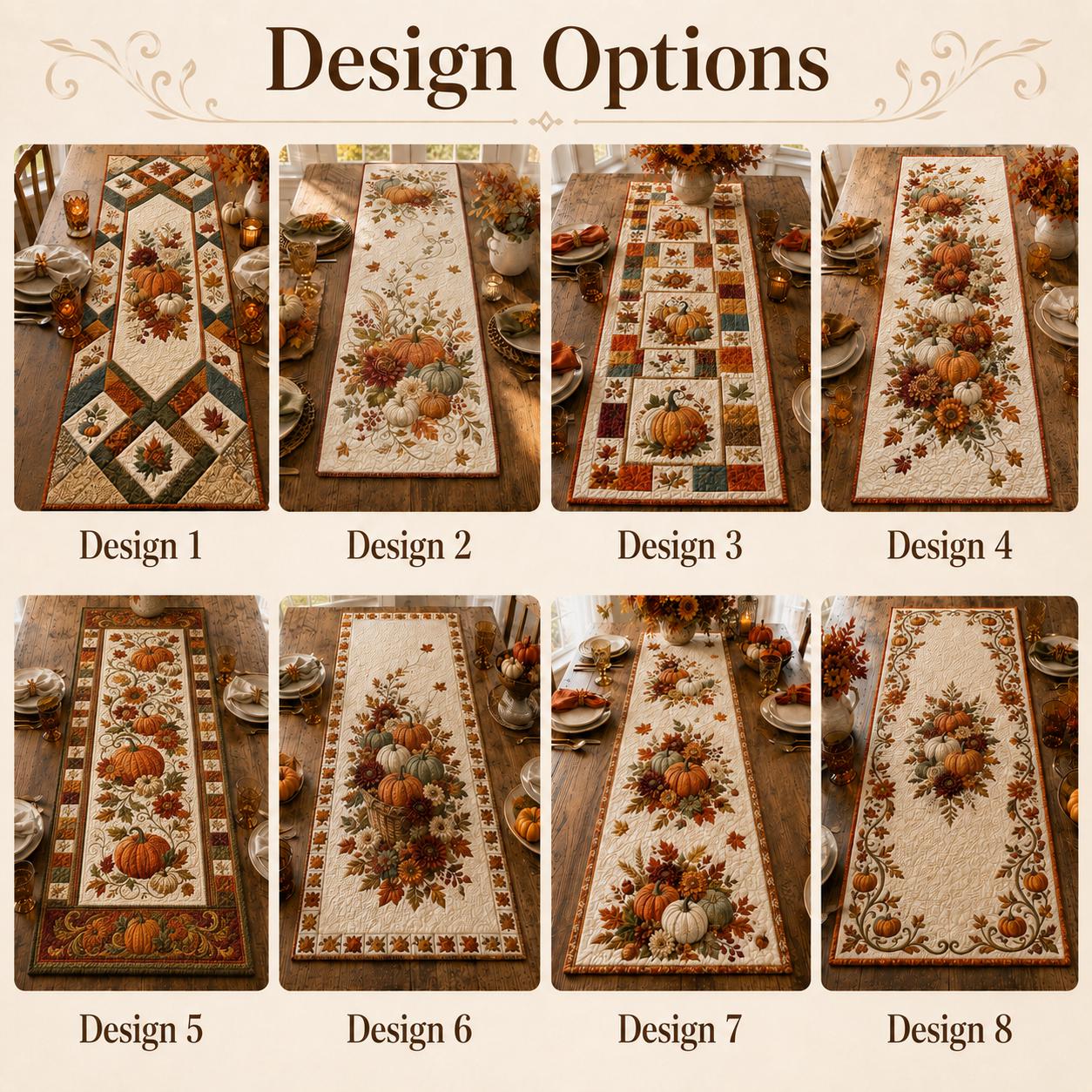 Quilted Style Table Runner for Thanksgiving – Rustic Farmhouse Home Decorating and Spooky Autumn Pumpkin Decor - photo 4