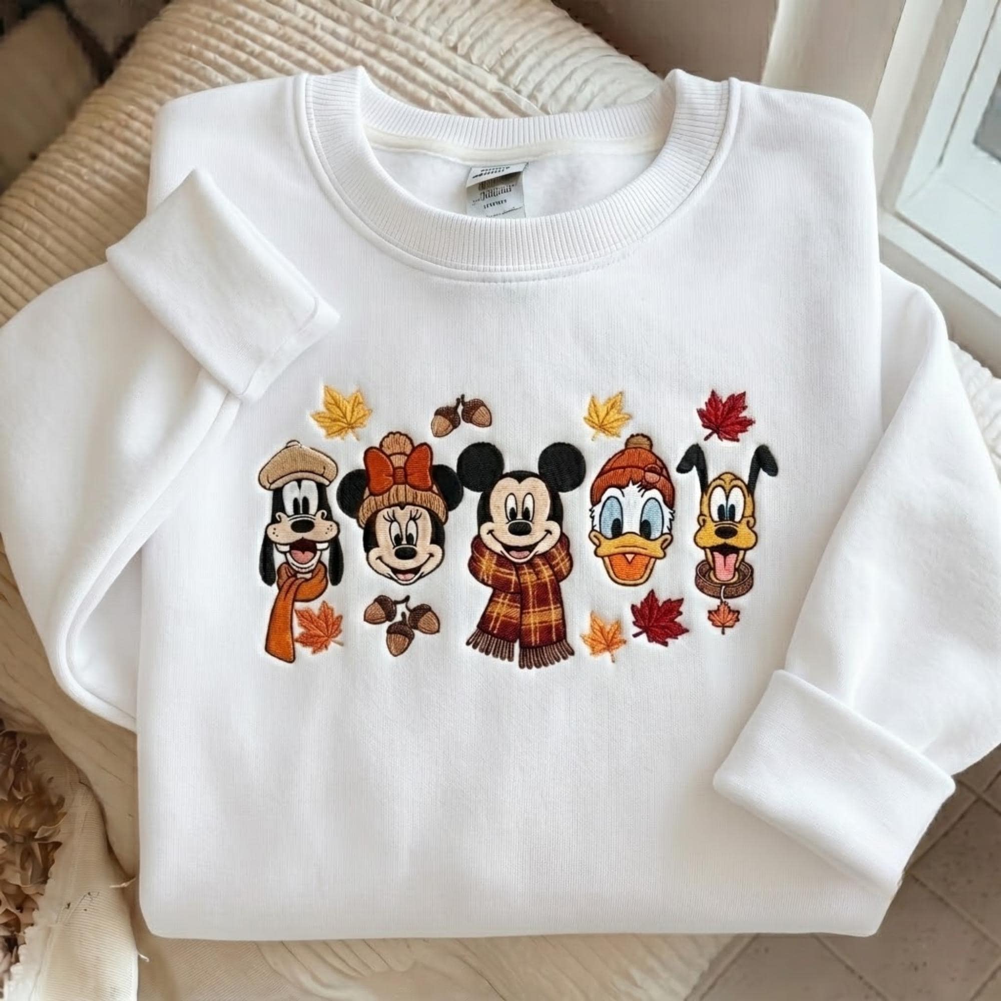 Embroidered Disney Fall Sweatshirt and Mickey and Friends Autumn Shirt – Thanksgiving Crewneck for Disney World Vacation Outfit - photo 3