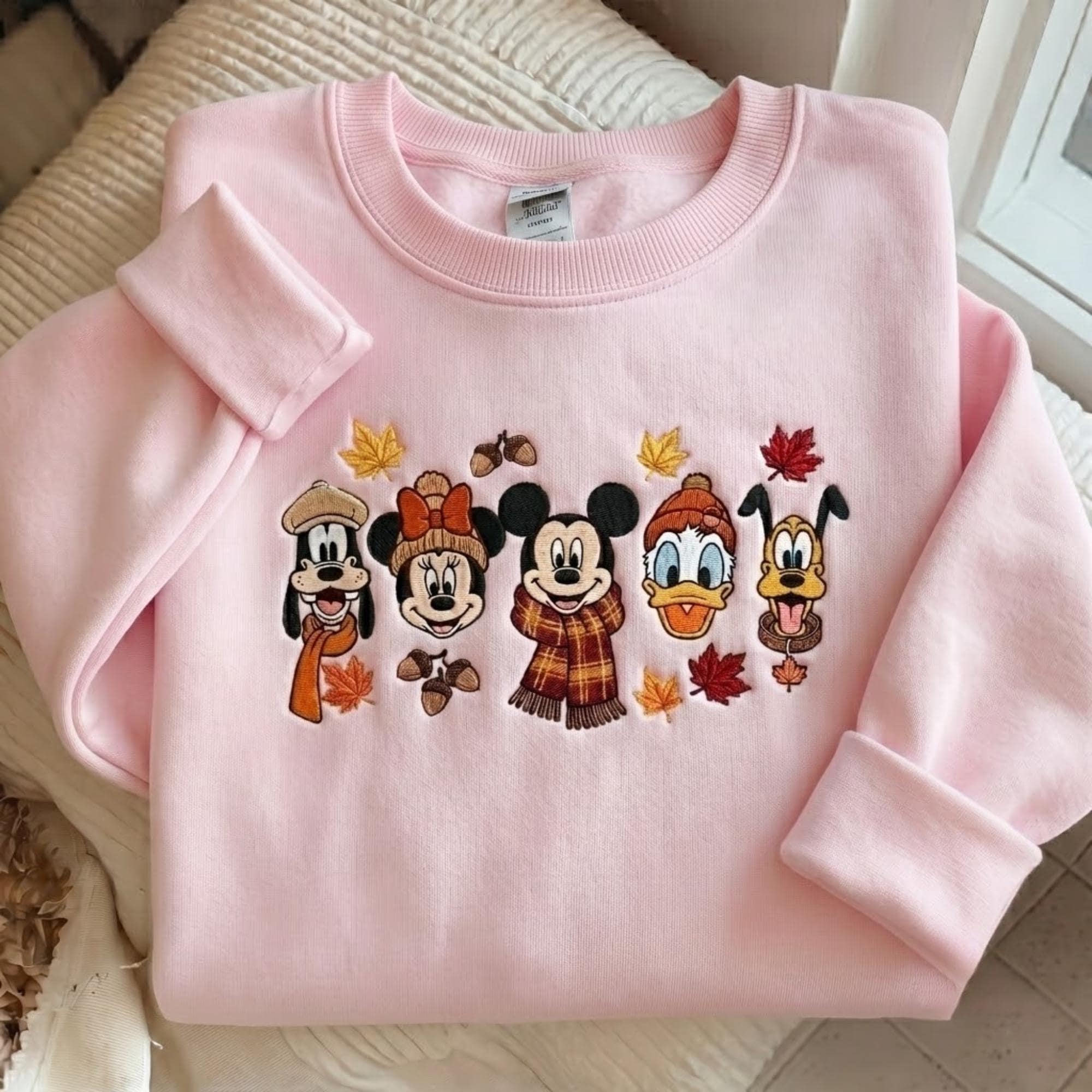 Embroidered Disney Fall Sweatshirt and Mickey and Friends Autumn Shirt – Thanksgiving Crewneck for Disney World Vacation Outfit - photo 5