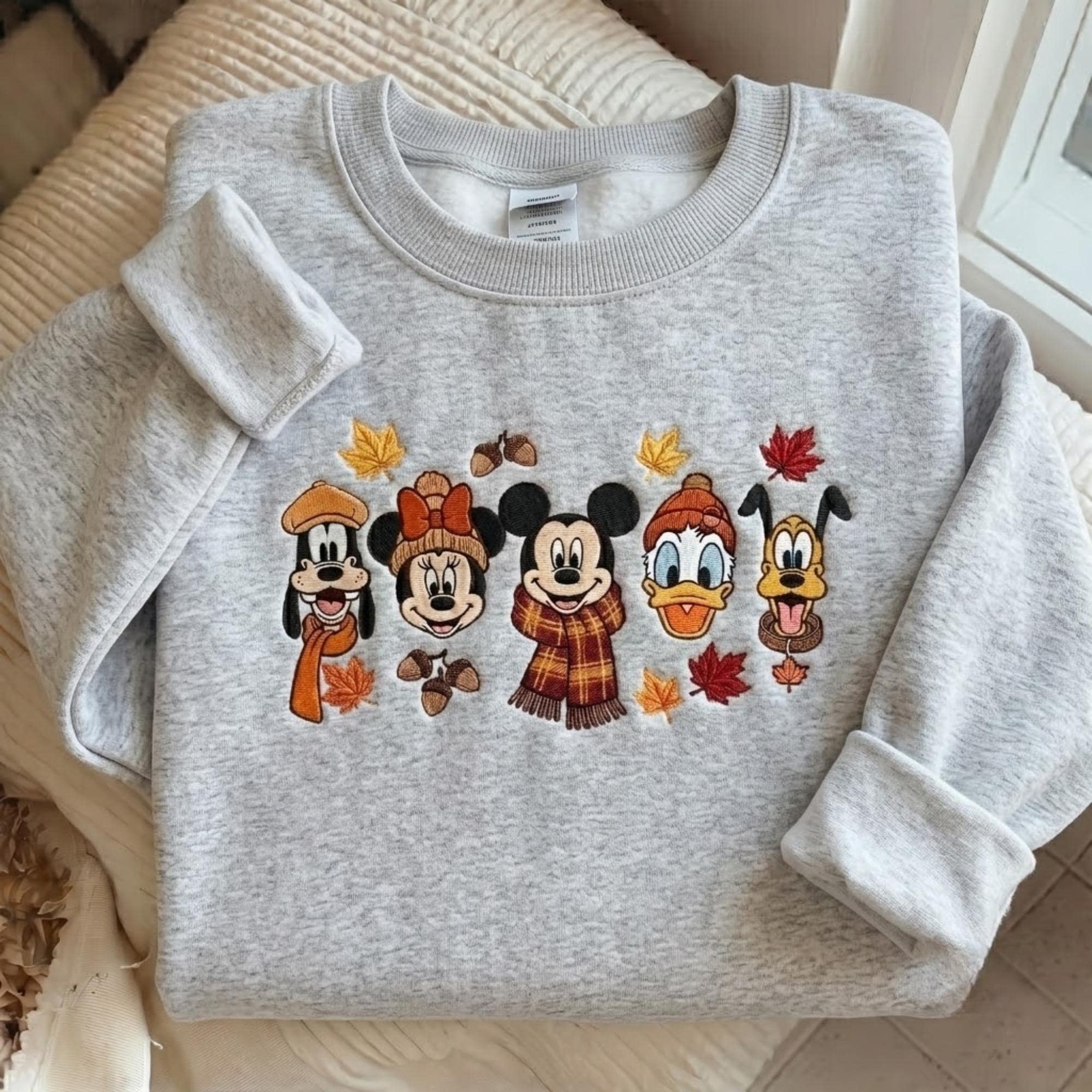 Embroidered Disney Fall Sweatshirt and Mickey and Friends Autumn Shirt – Thanksgiving Crewneck for Disney World Vacation Outfit - photo 7