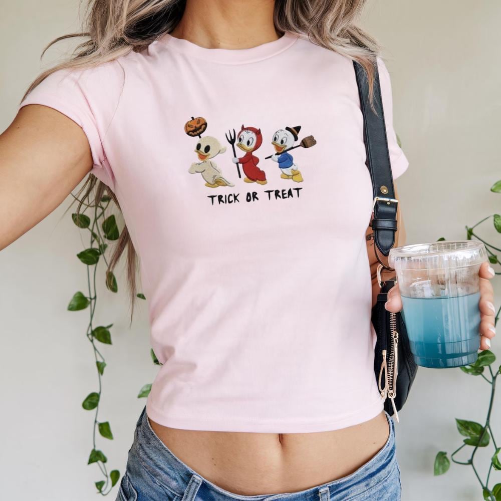 Embroidered Huey Dewey and Louie Duckies Halloween Baby Tee with Disney DuckTales – Trick or Treat Halloween Event Outfit - photo 3