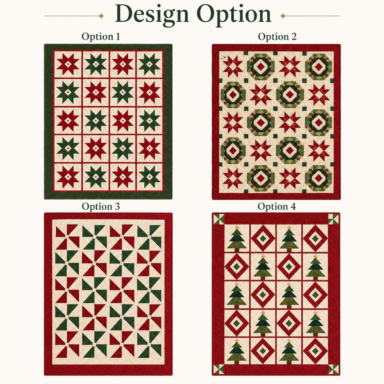 Cozy Red and Green Christmas Pinwheel Quilt Blanket – Winter Holiday Patchwork Throw for Farmhouse Xmas Home Decor Gift - photo 3