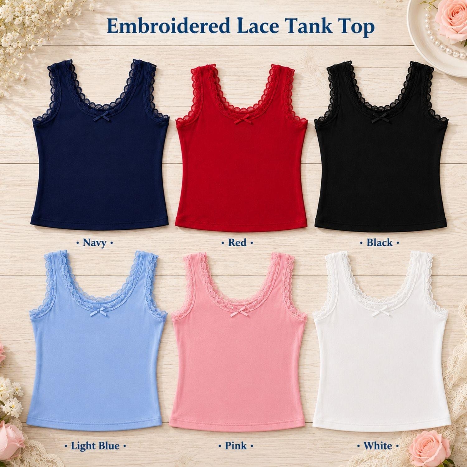 Embroidered Mickey and Minnie Lace Trim Tank Top Tee for Women – Disney Mouse Shirt for WDW Disneyland Girls Trip and Disney World Outfit - photo 8