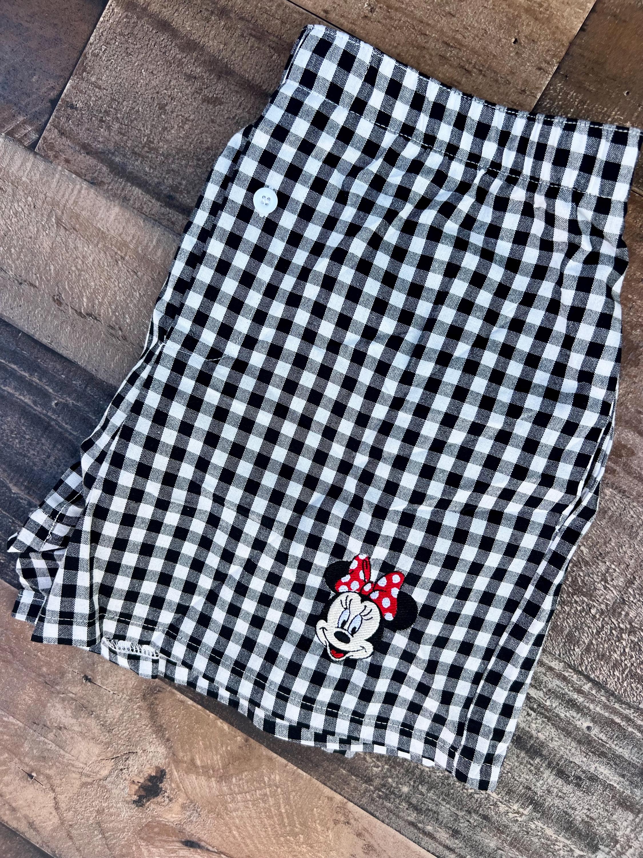 Womens Embroidered Disney Boxer Shorts with Mickey, Minnie and Flounder Animal Characters for Disneyland WDW Summer Vibes - photo 14