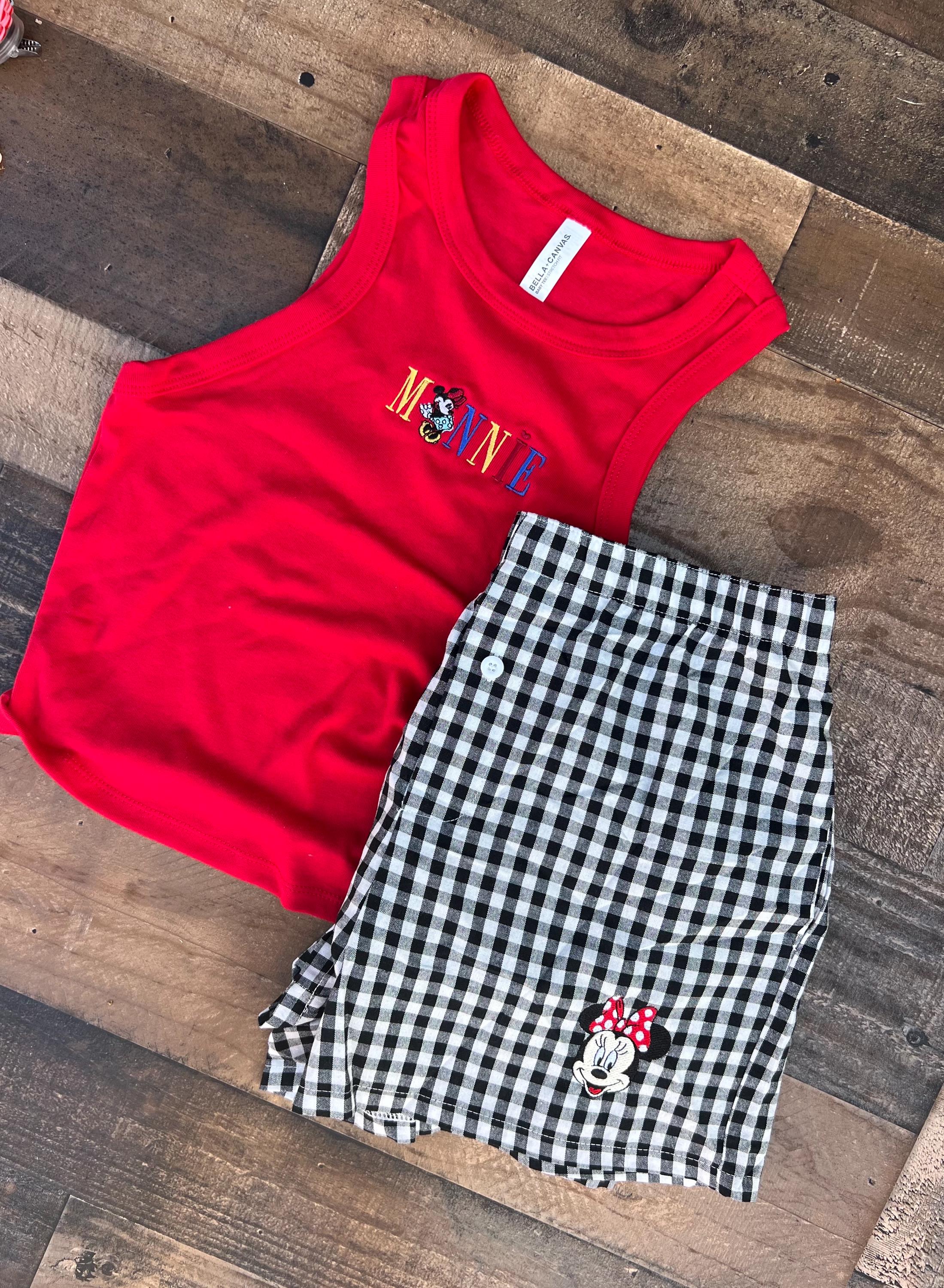 Womens Embroidered Disney Boxer Shorts with Mickey, Minnie and Flounder Animal Characters for Disneyland WDW Summer Vibes - photo 18