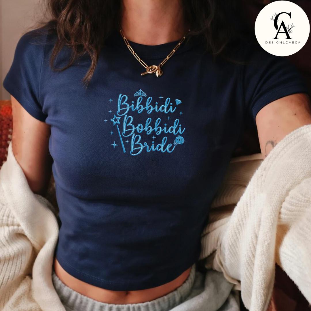 Personalized Embroidered Cinderella Disney Bride Baby Tee Crop Tank for Bridal Party – Bachelorette Girl Trip Lace Trim Tank Top - photo 9