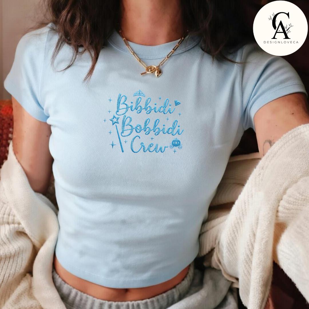 Personalized Embroidered Cinderella Disney Bride Baby Tee Crop Tank for Bridal Party – Bachelorette Girl Trip Lace Trim Tank Top - photo 11