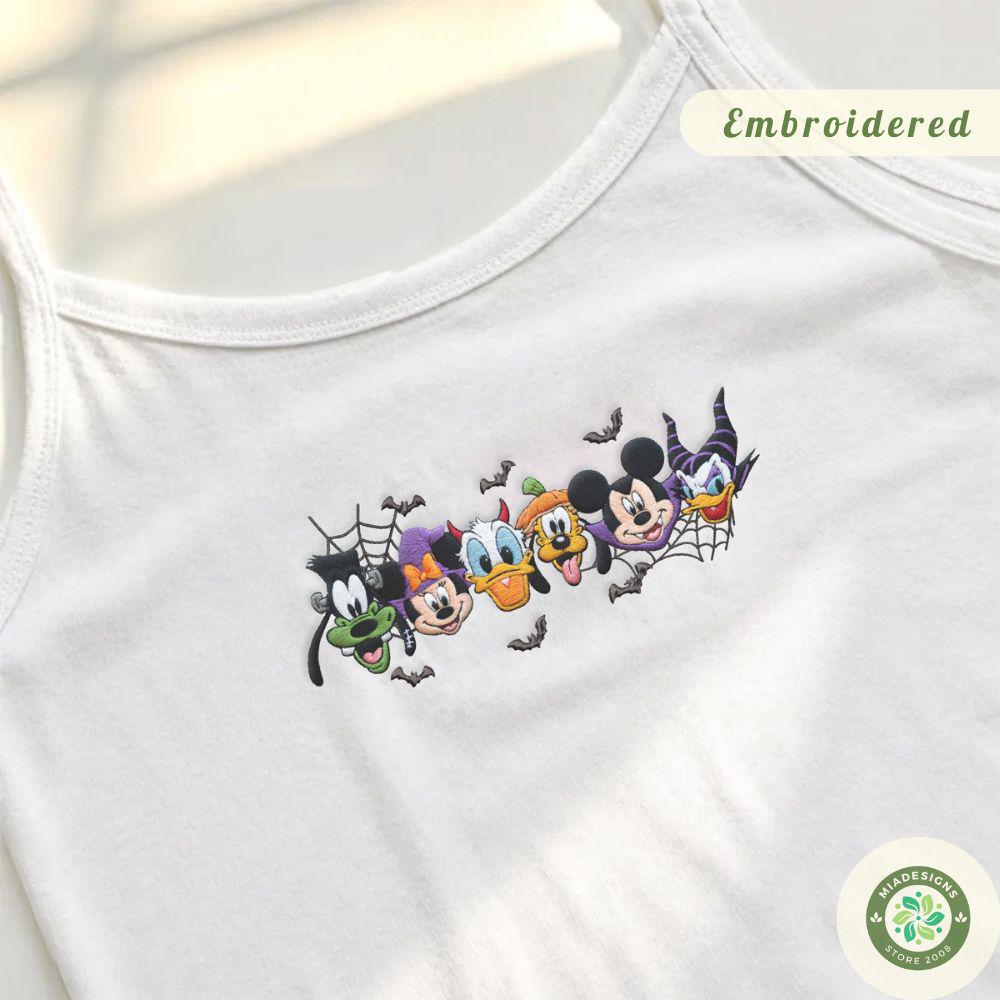 Embroidered Mickey and Friends Halloween T-Shirt Sweatshirt – Mickey's Not So Scary Lace Trim Tank Top Baby Tee - photo 4