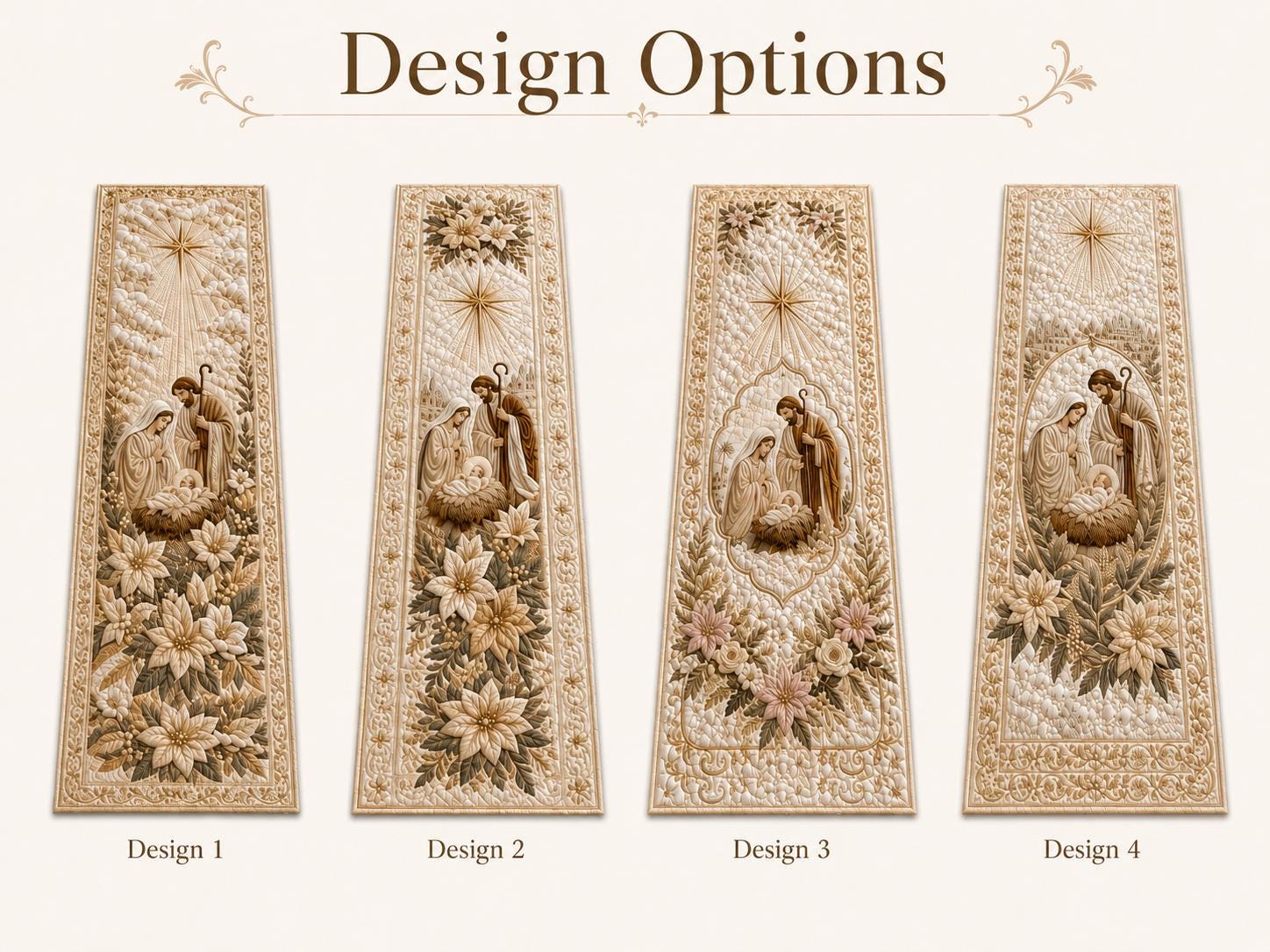 Quilted Styleed Nativity Scene Table Runner – Holy Family Christmas Centerpiece And Christian Religious Holiday Farmhouse Decor Gift - photo 4