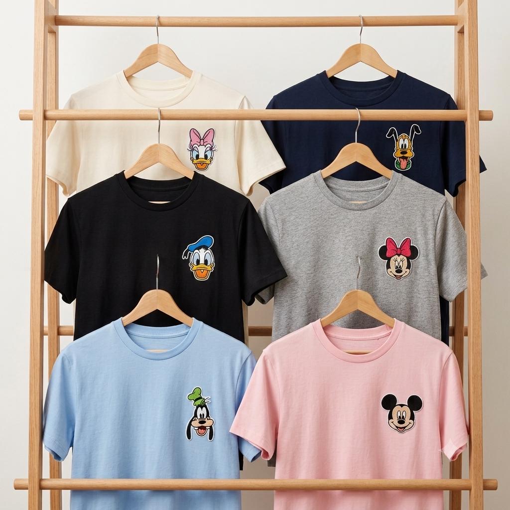 Embroidered Mickey and Friends Shirt With Disney Characters Embroidery – Magical Disney Friends Tee for Family Trip Gift
