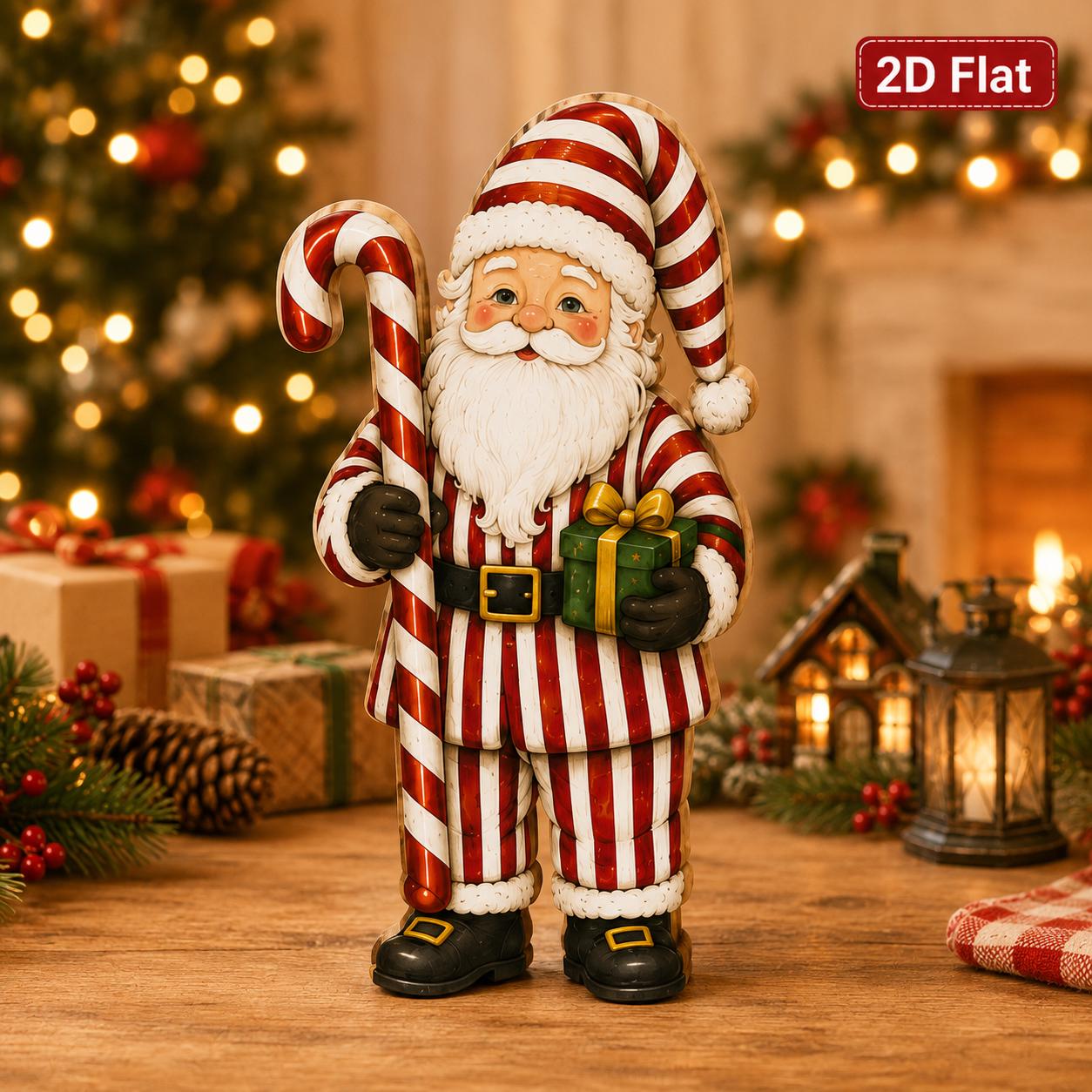 Santa Claus Wooden Block Set with Christmas Character Figurines for Vintage Holiday Shelf Decor - photo 6