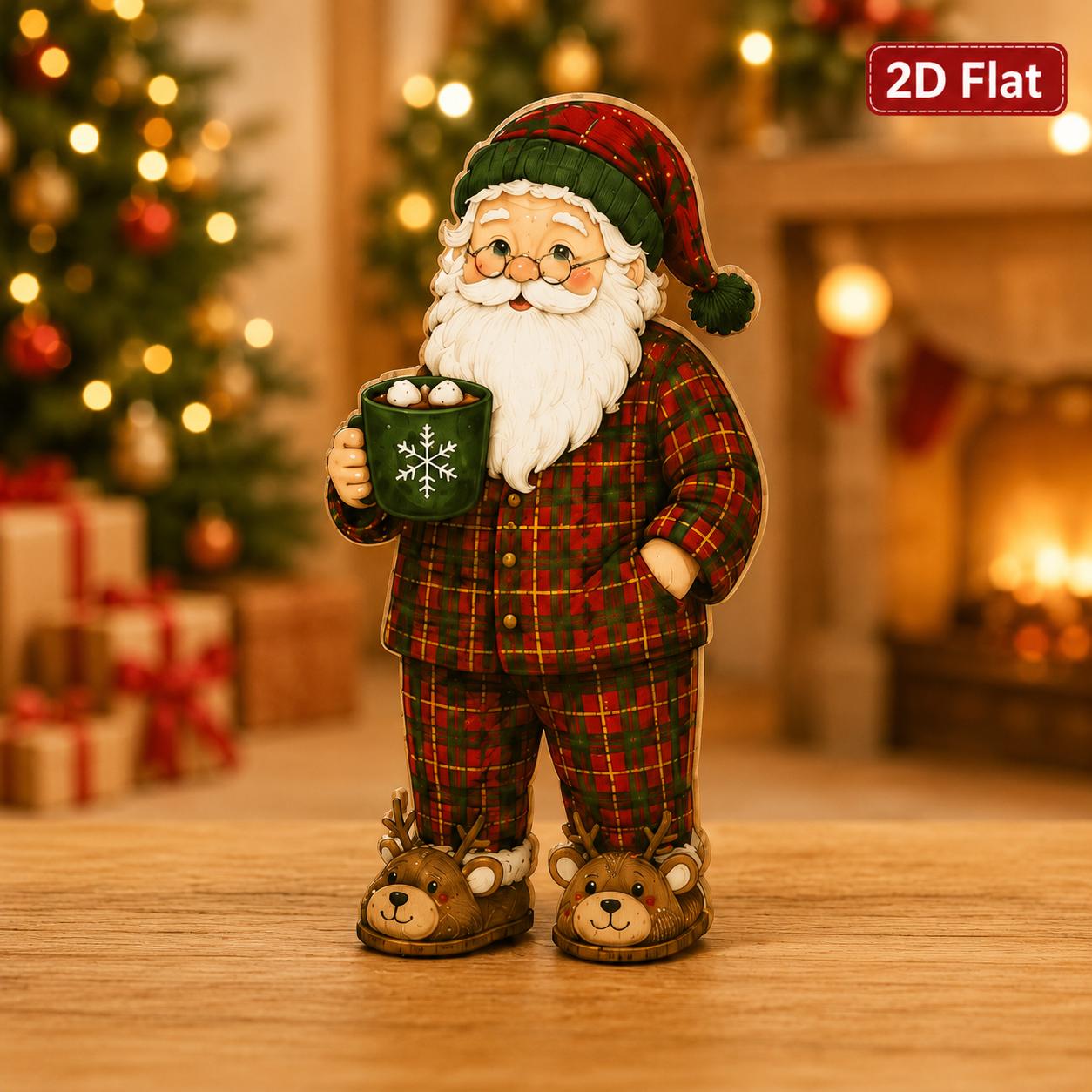 Santa Claus Wooden Block Set with Christmas Character Figurines for Vintage Holiday Shelf Decor - photo 7