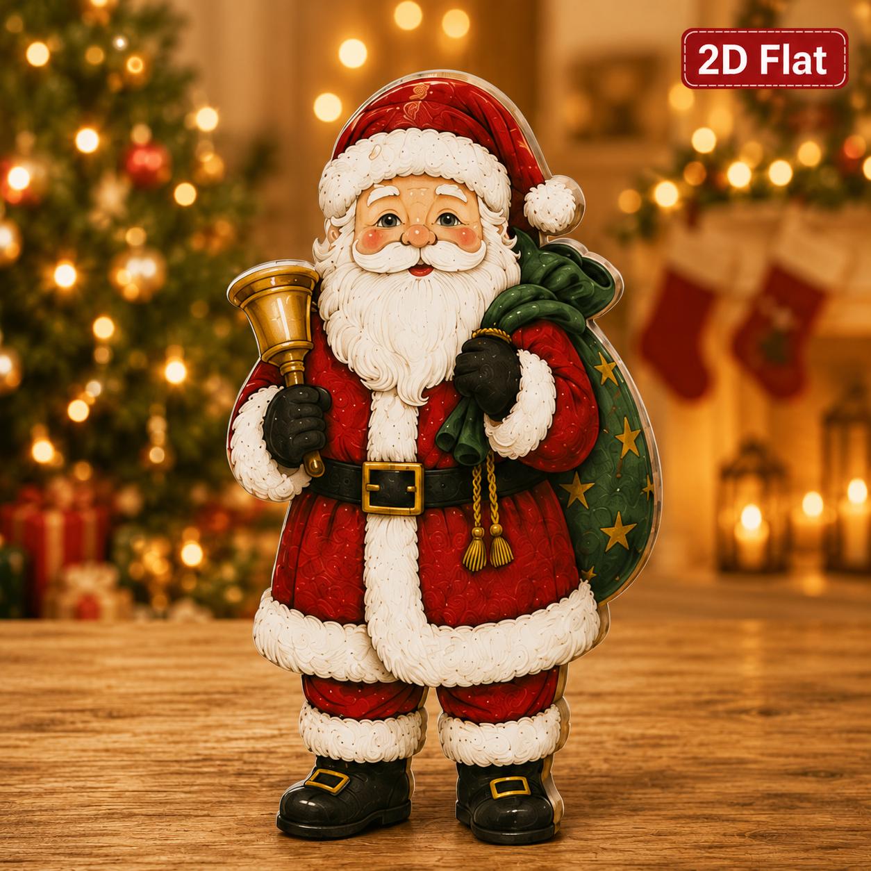 Santa Claus Wooden Block Set with Christmas Character Figurines for Vintage Holiday Shelf Decor - photo 10
