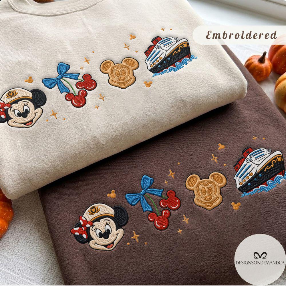 Embroidered Disney Cruise Line Coquette Minnie Mouse Lace Trim Tank Top – Wish Dream Magic Wonder Fantasy Tee for Girls Cruise Trip - photo 7