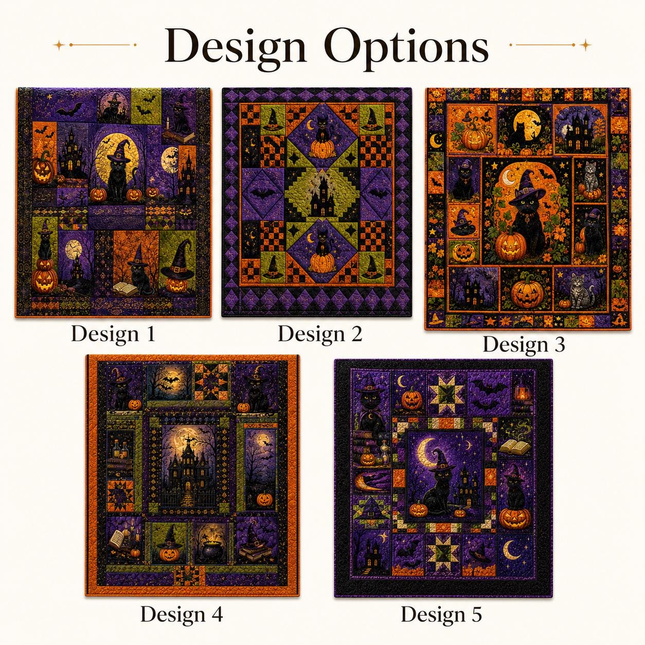 Halloween Patchwork Quilted Style Blanket with Happy Halloween Ghost Pumpkin Fall Throw for Vintage Halloween Decor - photo 5