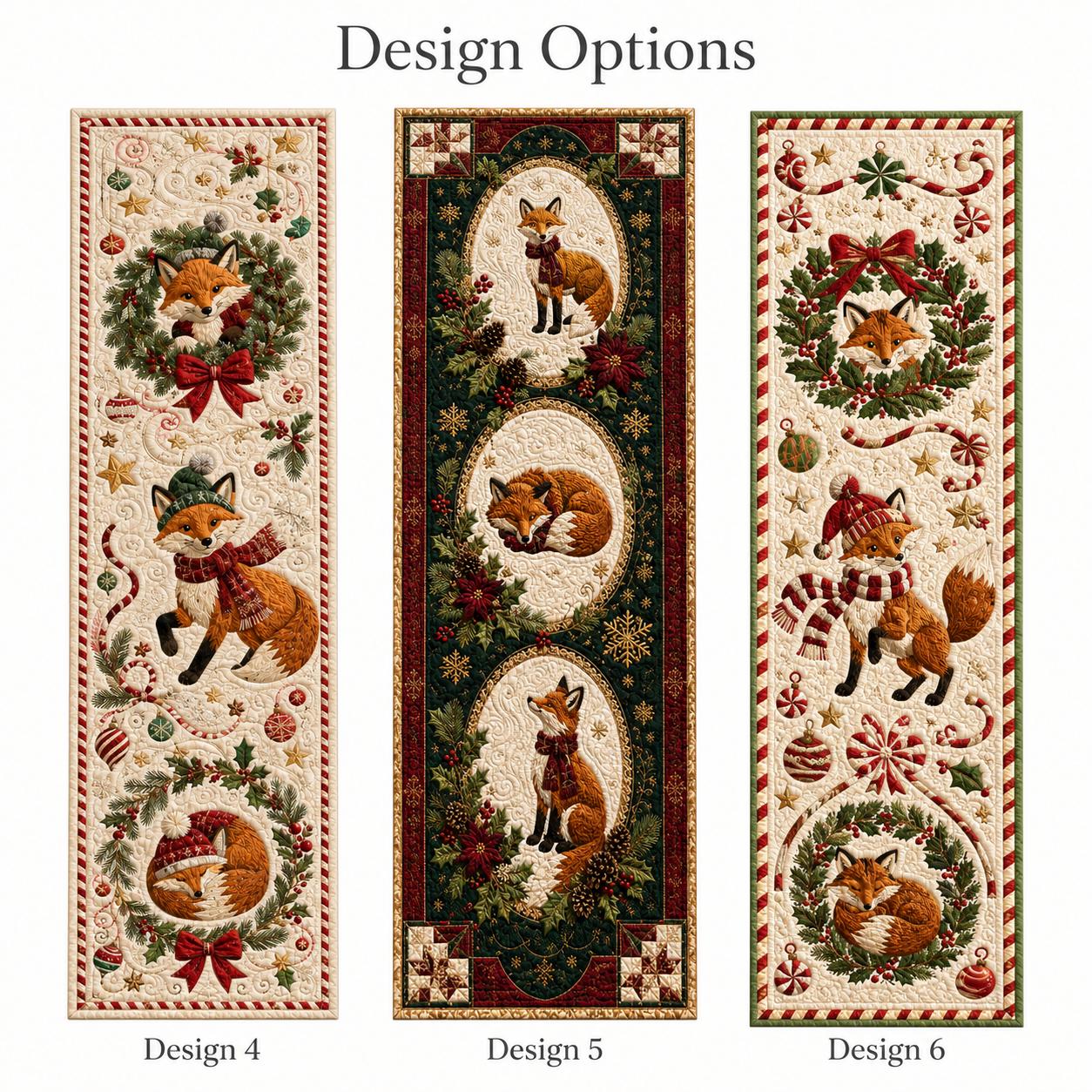 Quilted Style Woodland Fox Table Runner – Rustic Cabin Kitchen Accent and Christmas Holiday Decor for Animal Lover Gifts - photo 5