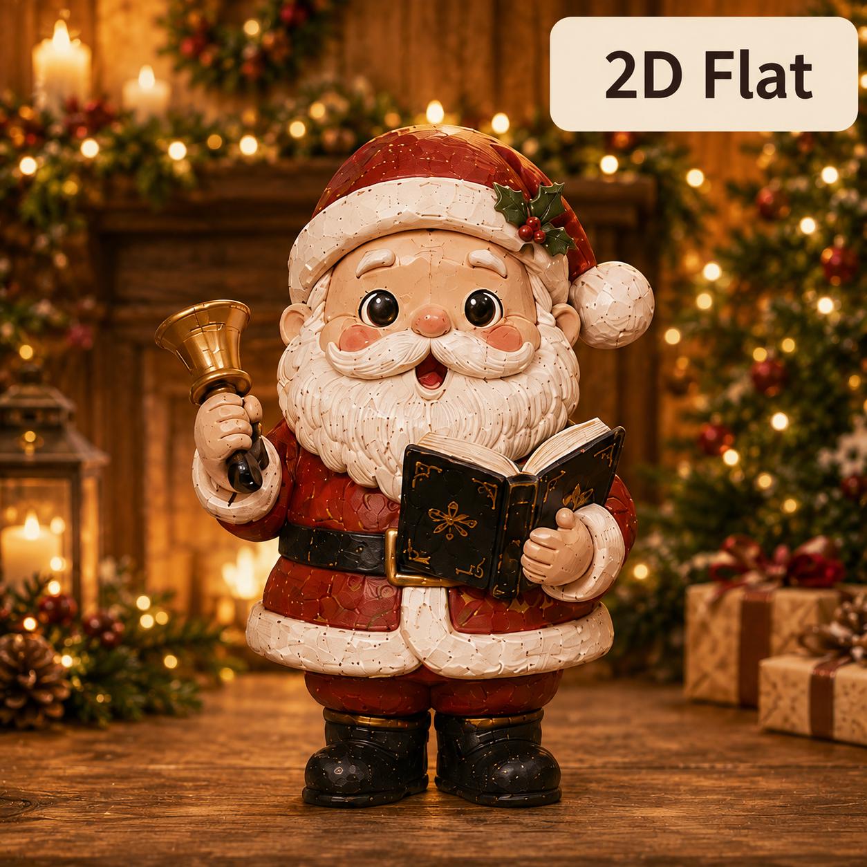 Christmas Character Wooden Block Set with Santa Mrs Claus Elf Reindeer Snowman and Nutcracker Shelf Decor - photo 2