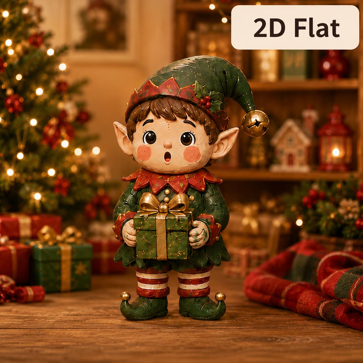 Christmas Character Wooden Block Set with Santa Mrs Claus Elf Reindeer Snowman and Nutcracker Shelf Decor - photo 9