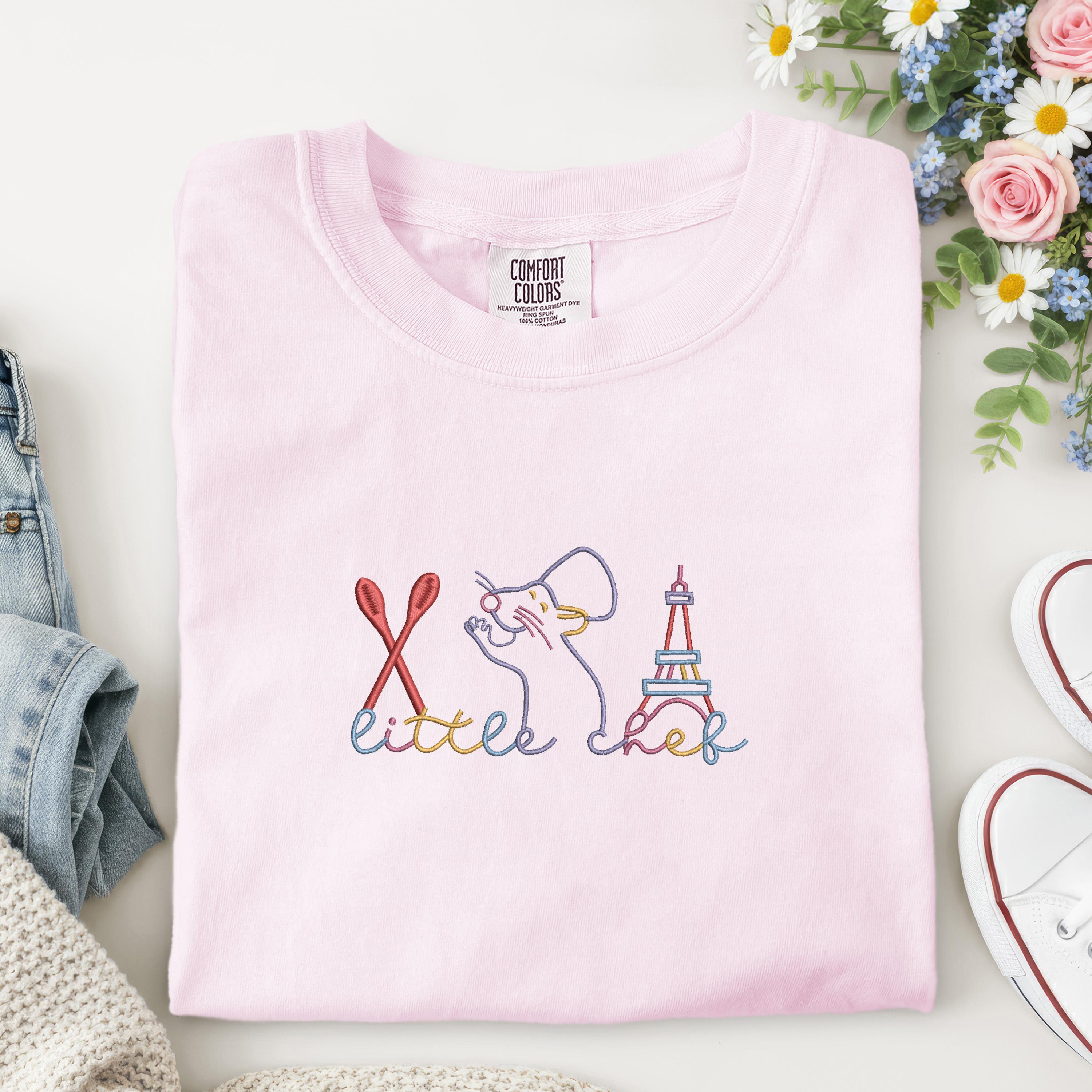 Embroidered Little Chef Remy Baby Tee and Crop Tank Top – Disneyland Trip Disney Comfort Colors Shirt for Park Days - photo 2