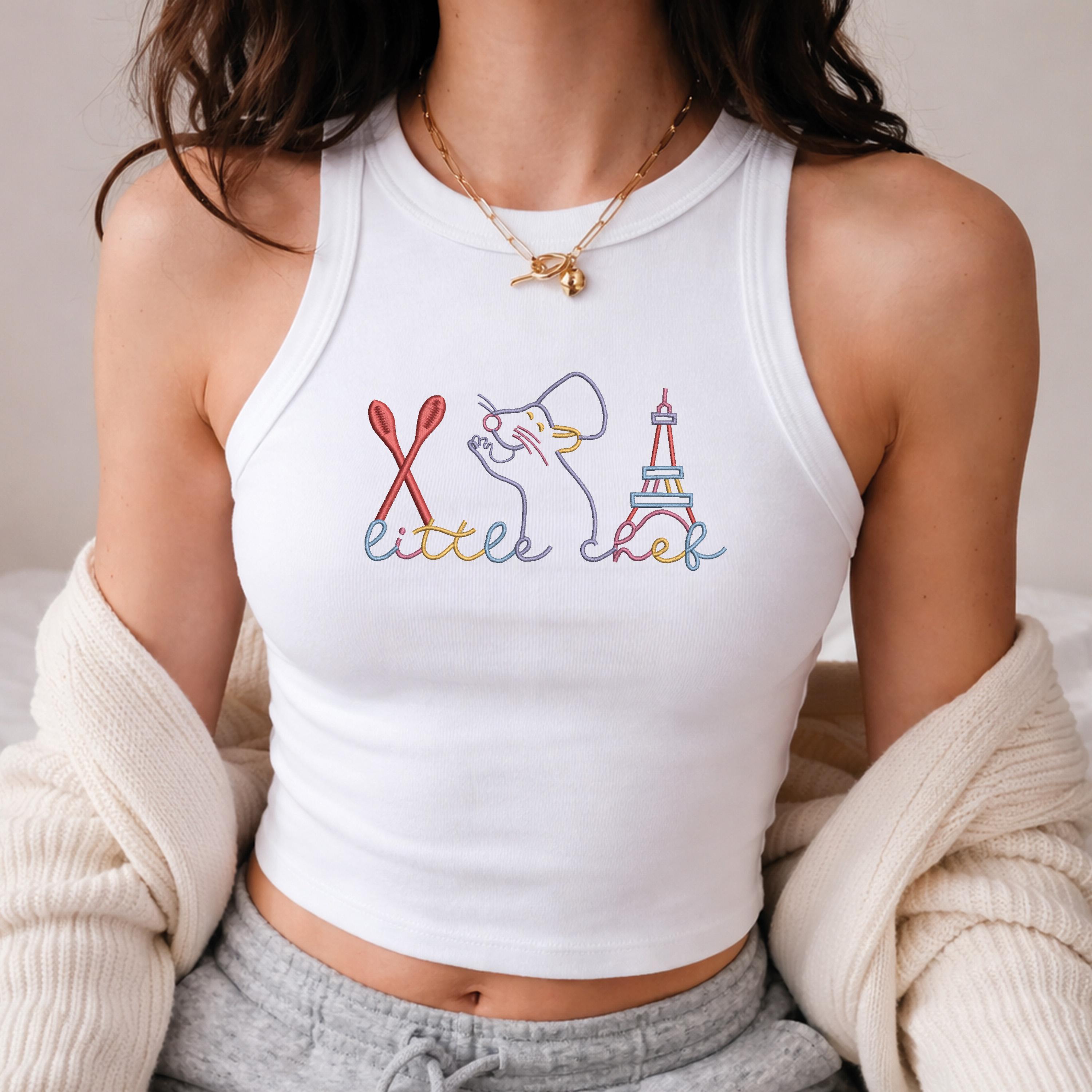 Embroidered Little Chef Remy Baby Tee and Crop Tank Top – Disneyland Trip Disney Comfort Colors Shirt for Park Days - photo 3
