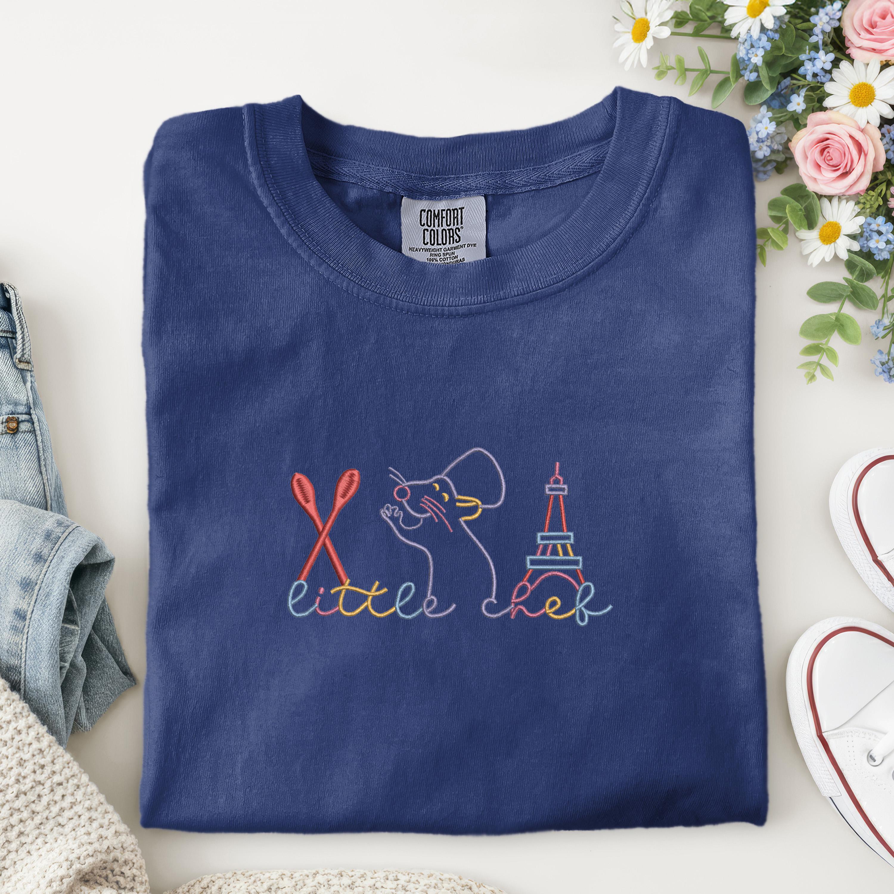 Embroidered Little Chef Remy Baby Tee and Crop Tank Top – Disneyland Trip Disney Comfort Colors Shirt for Park Days - photo 4
