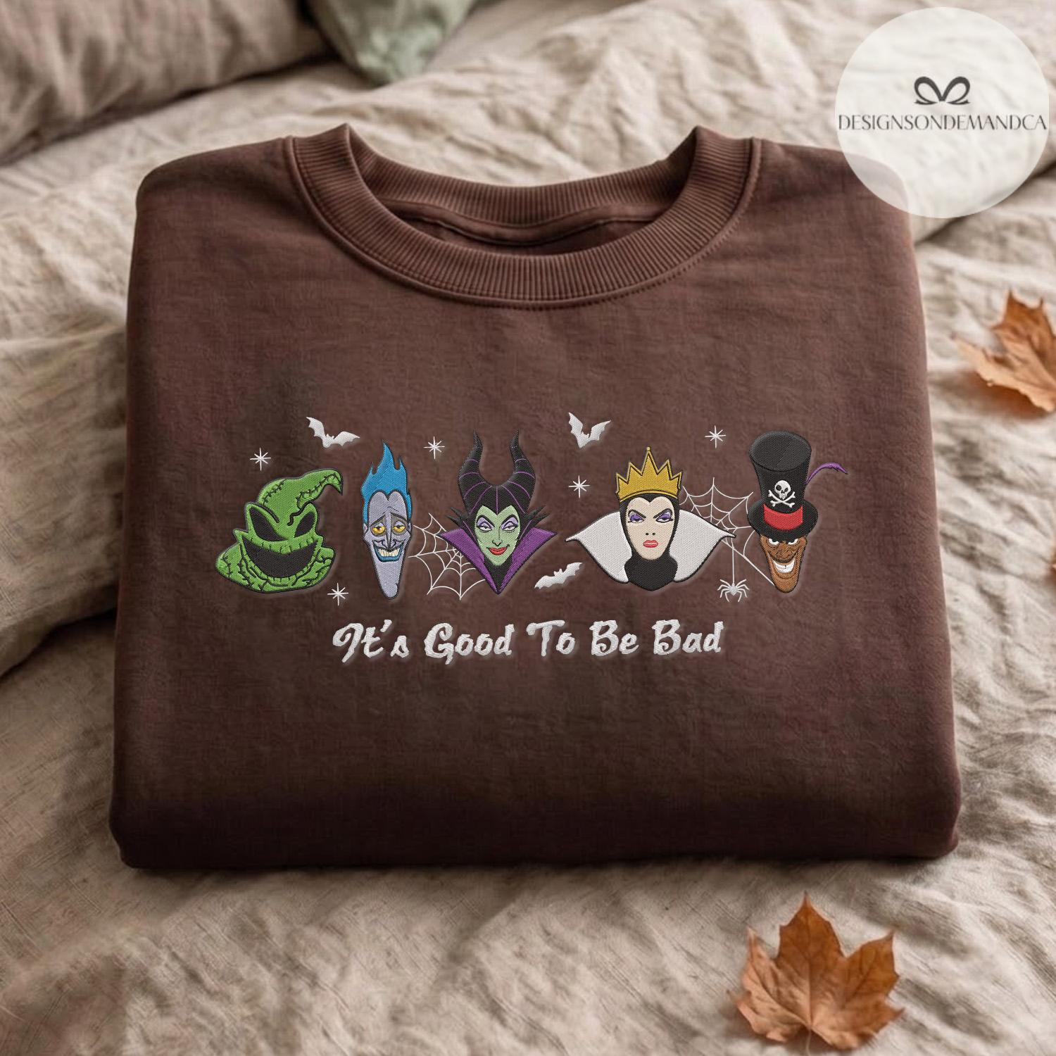 Embroidered Disney Villains Baby Tee Crop Tank With Maleficent Hades Dr Facilier – It's Good to Be Bad Halloween Family Vacation Tank Top - photo 16