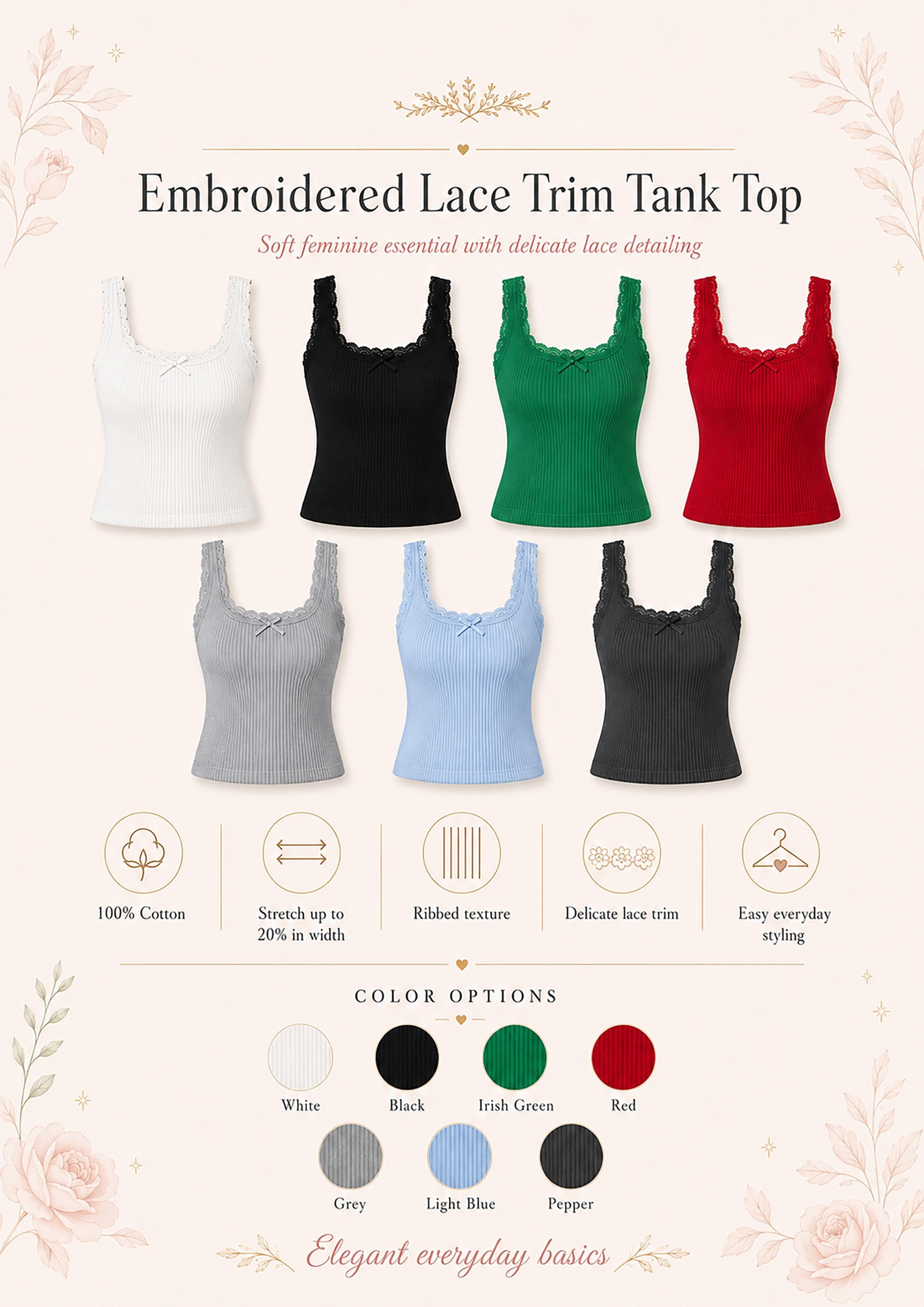 Bambi Friends Floral Embroidered Tank Top With Thumper and Flower – Woodland Lace Trim Crop Top and Disney Forest Shirt - photo 11