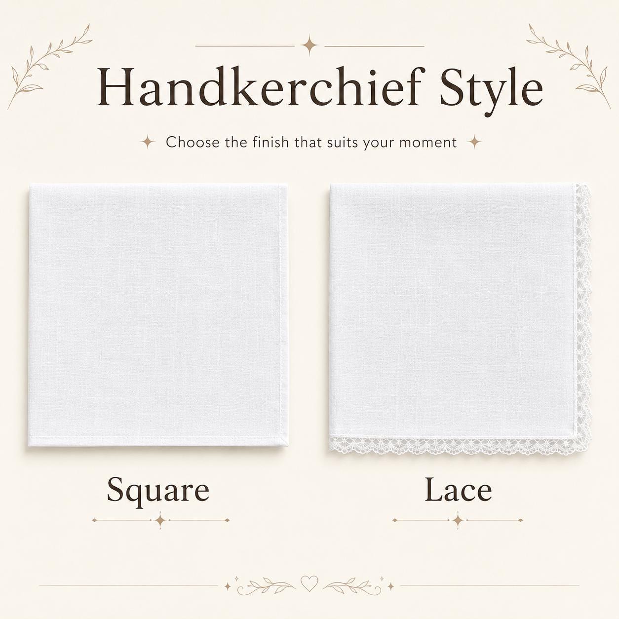 Embroidered Monogram Wedding Handkerchief with Personalized Couple Initial Date Hankie and Custom Floral Lace Bridal Keepsake for Bride Groom Gift - photo 5