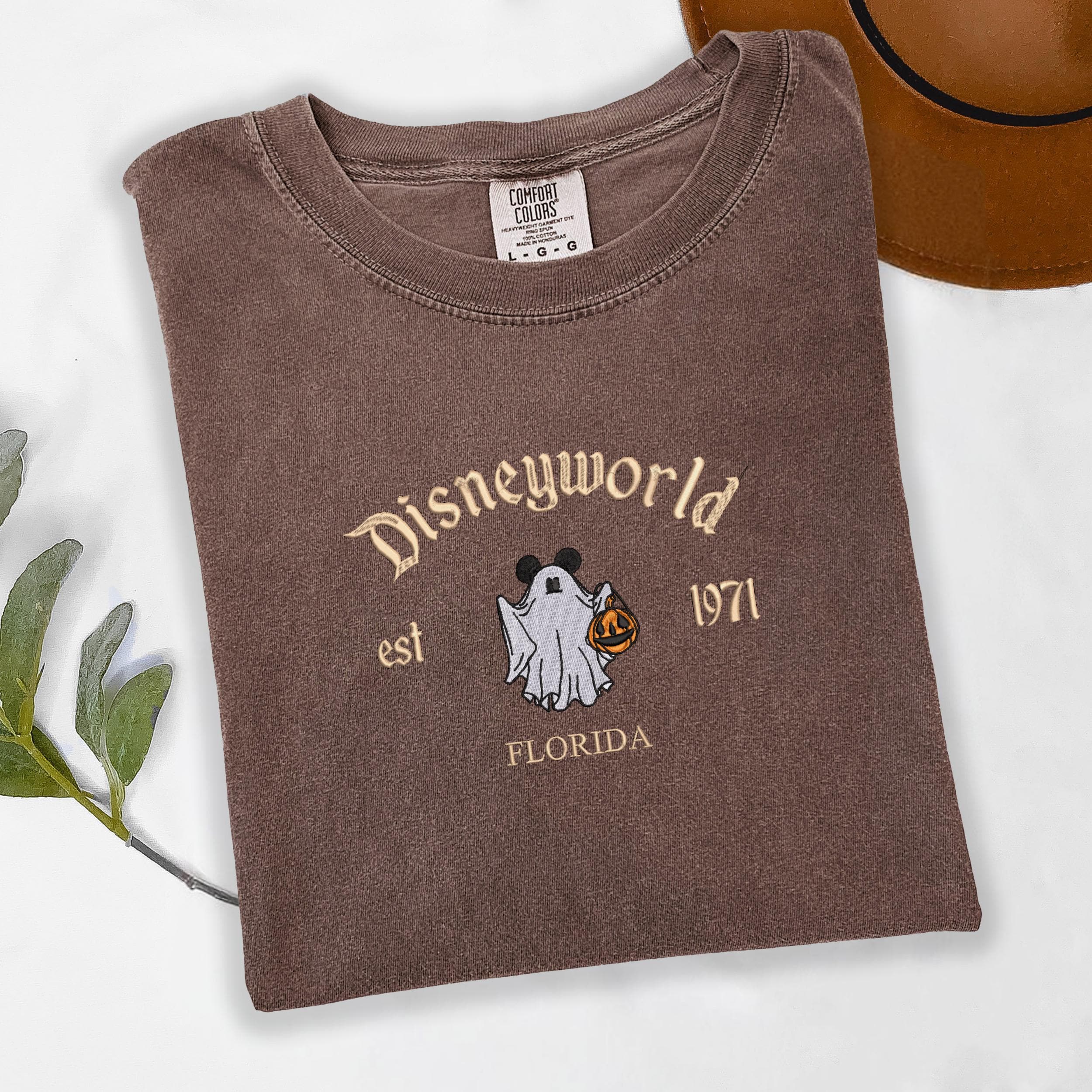 Disneyworld Est 1971 Ghost Shirt With Embroidered Mickey Halloween Design – Florida Pumpkin Spooky Season Comfort Colors Tee and Park Outfit - photo 8