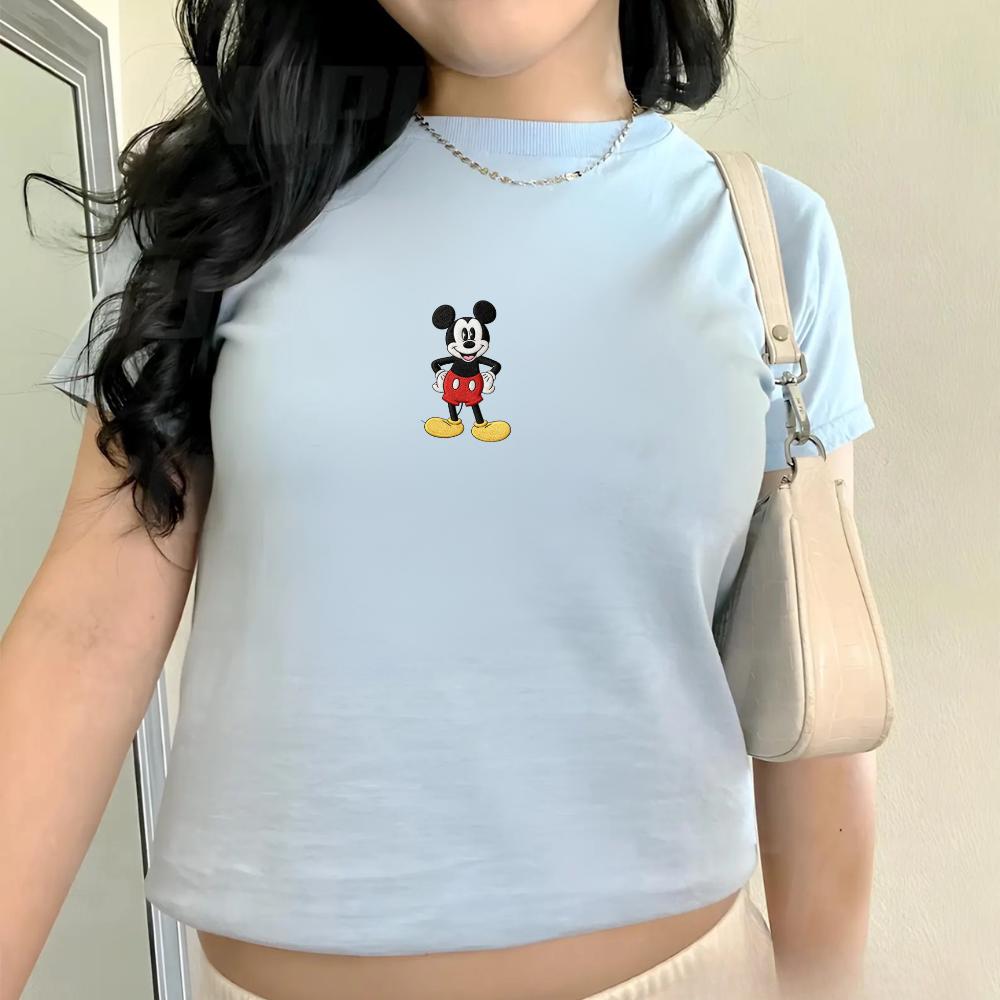 Embroidered Mickey Mouse Baby Tee and Disney Shirt – Mickey Mouse Top and Gift for Her or Any Disney Lover - photo 3