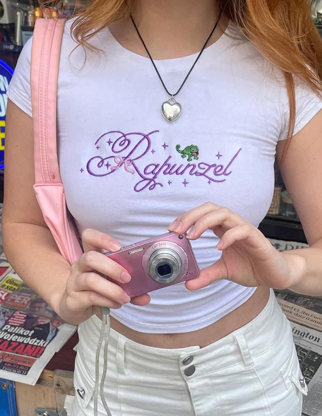 Custom Disney Princess Signature Embroidered Spaghetti Strap Tank Top – Magic Kingdom Baby Tee for Disney Girly Group Trip - photo 3