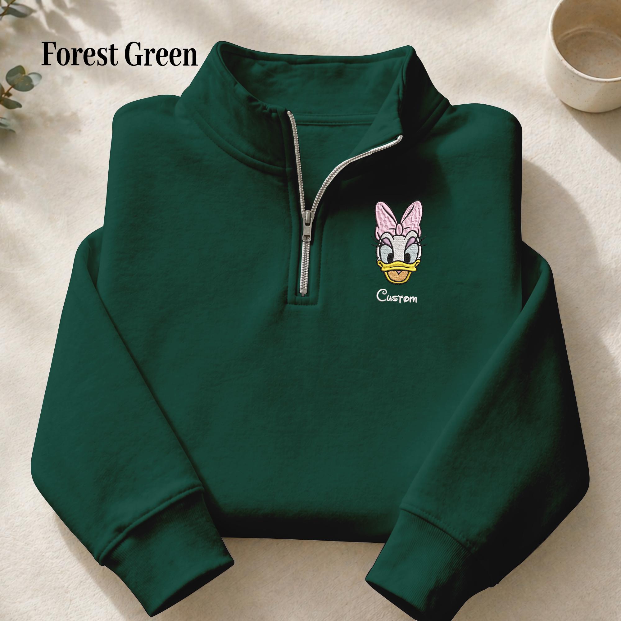 Mickey and Friends Embroidery Quarter Zip Sweatshirt – Embroidered Disney Trip Shirt for Disney World Vacation Matching Outfits - photo 4