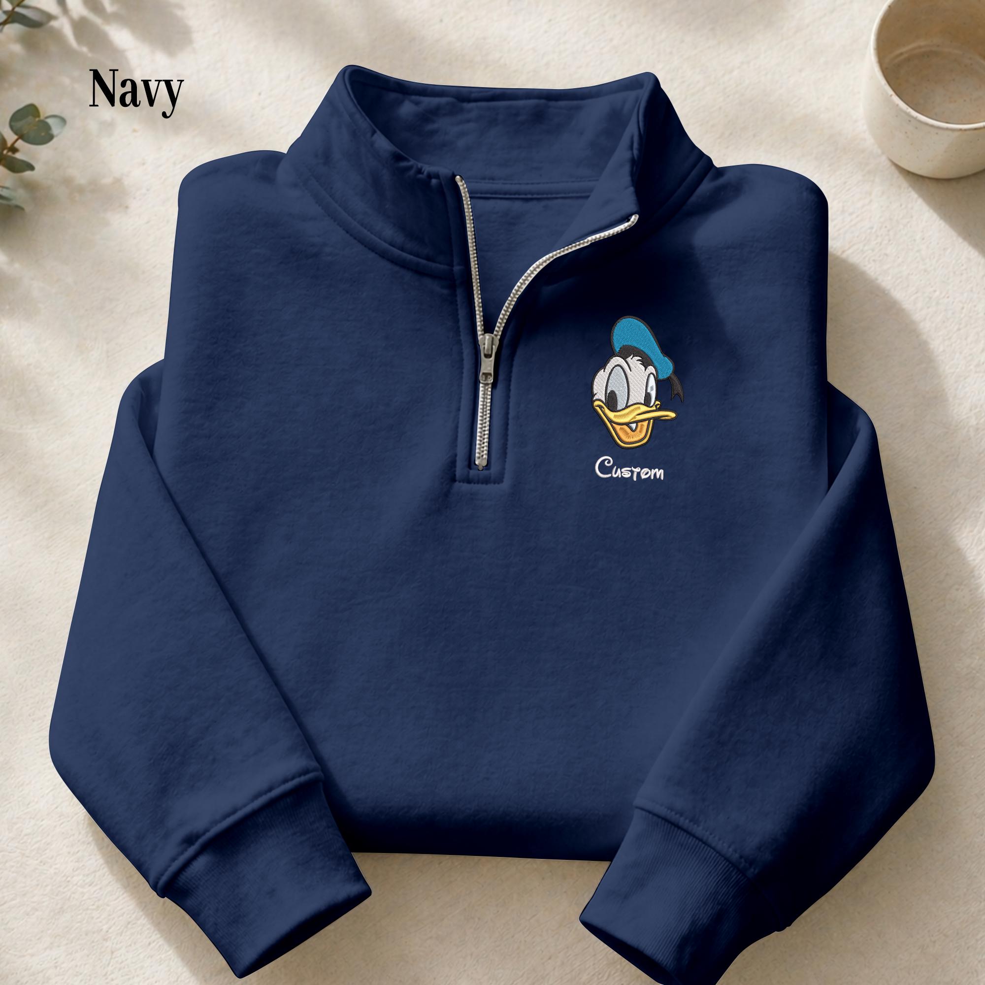 Mickey and Friends Embroidery Quarter Zip Sweatshirt – Embroidered Disney Trip Shirt for Disney World Vacation Matching Outfits - photo 6