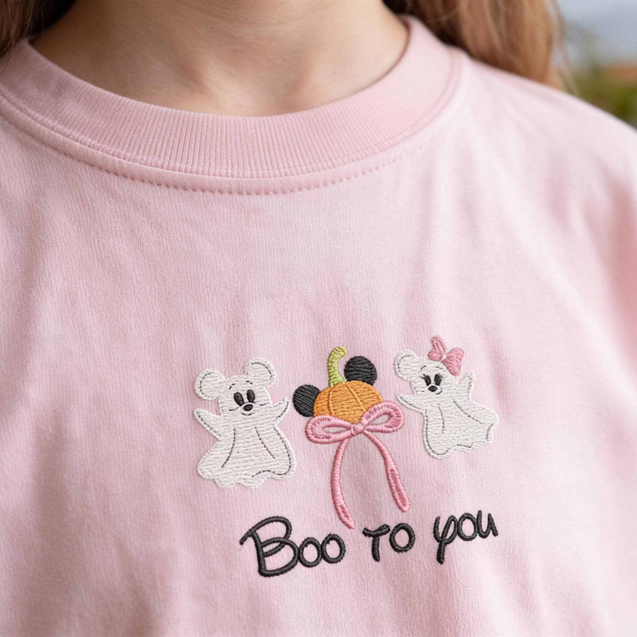 Embroidered Disney Mickey Ghost T-Shirt with Boo to You Design – Disney Halloween Shirt for Fans