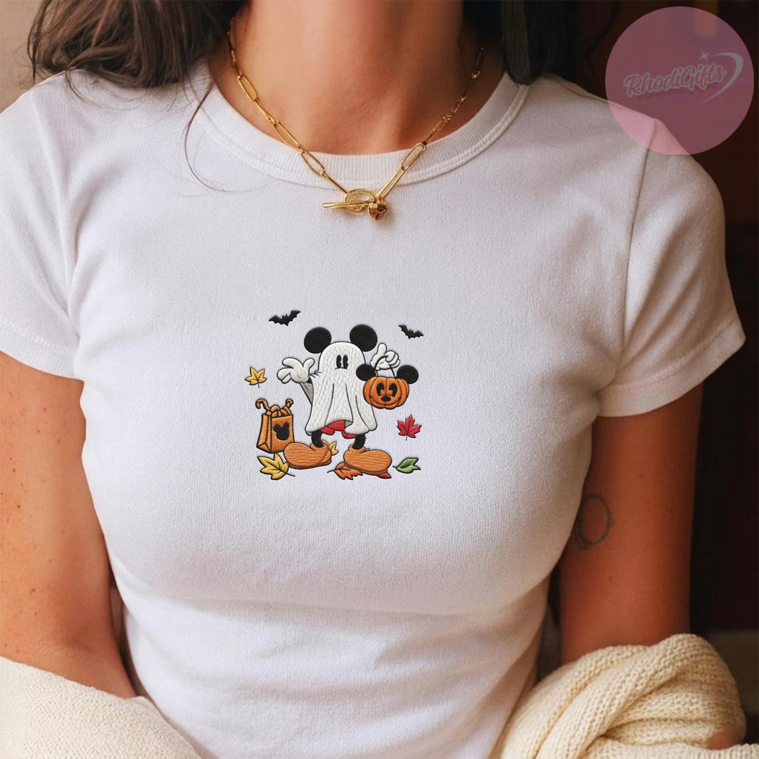 Embroidered All Disney Characters Halloween Baby Tee Crop Tank – WDW Disneyland Halloween Girl Trip Lace Trim Tank Top With Fall Vibes - photo 3