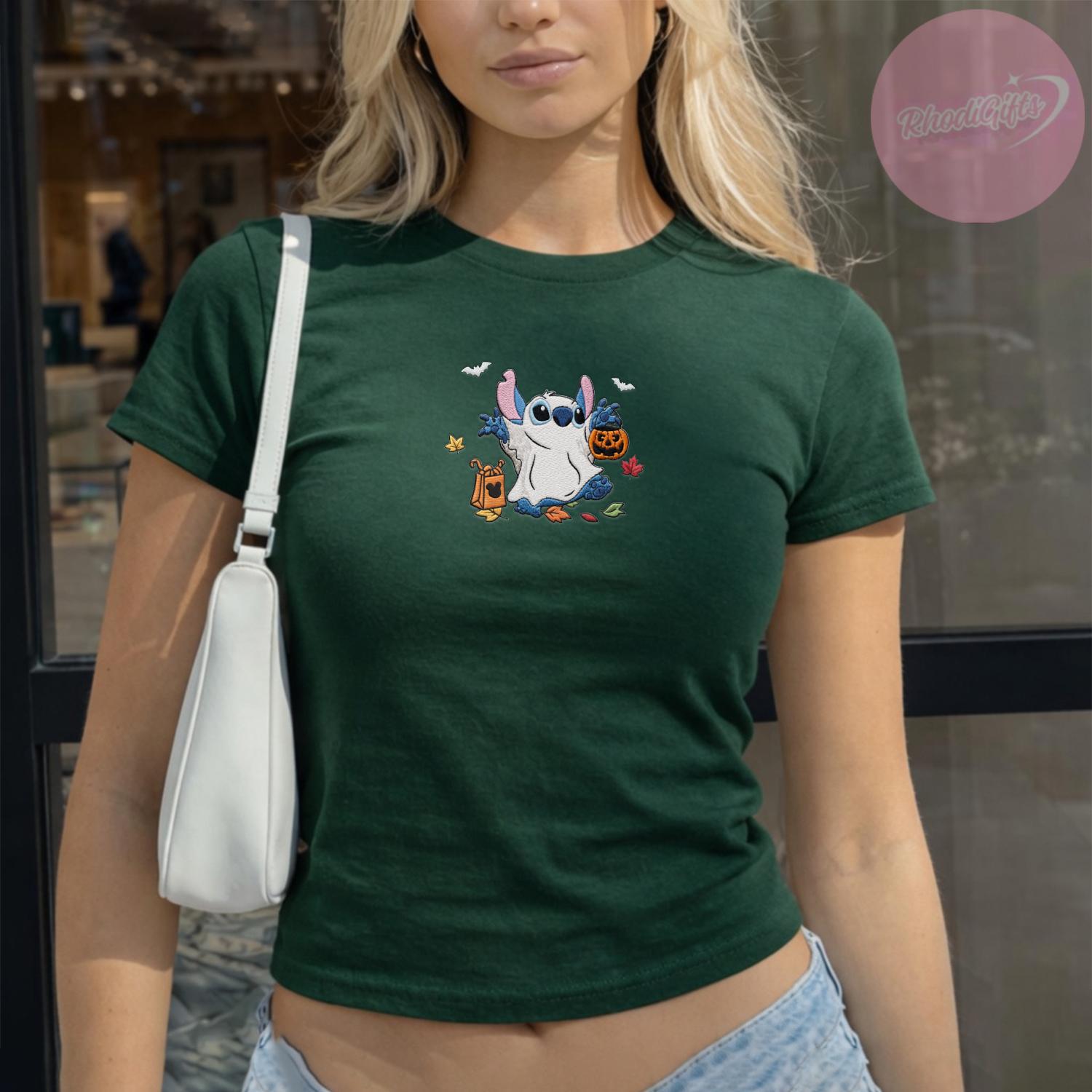 Embroidered All Disney Characters Halloween Baby Tee Crop Tank – WDW Disneyland Halloween Girl Trip Lace Trim Tank Top With Fall Vibes - photo 6