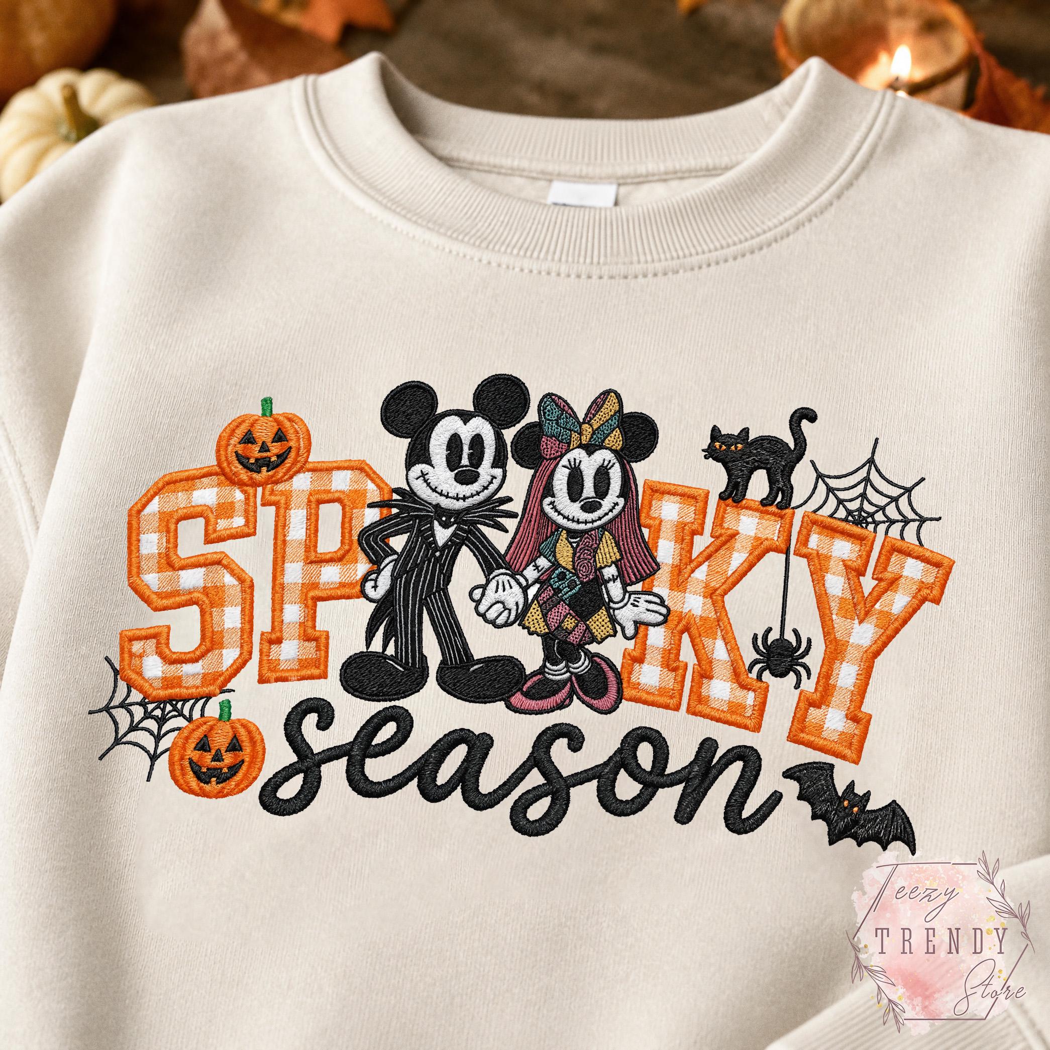 Embroidered Mickey Minnie Jack and Sally Halloween Shirt – Mickey's Not So Scary Halloween Party Tee for Disneyland Family Matching Outfit - photo 2