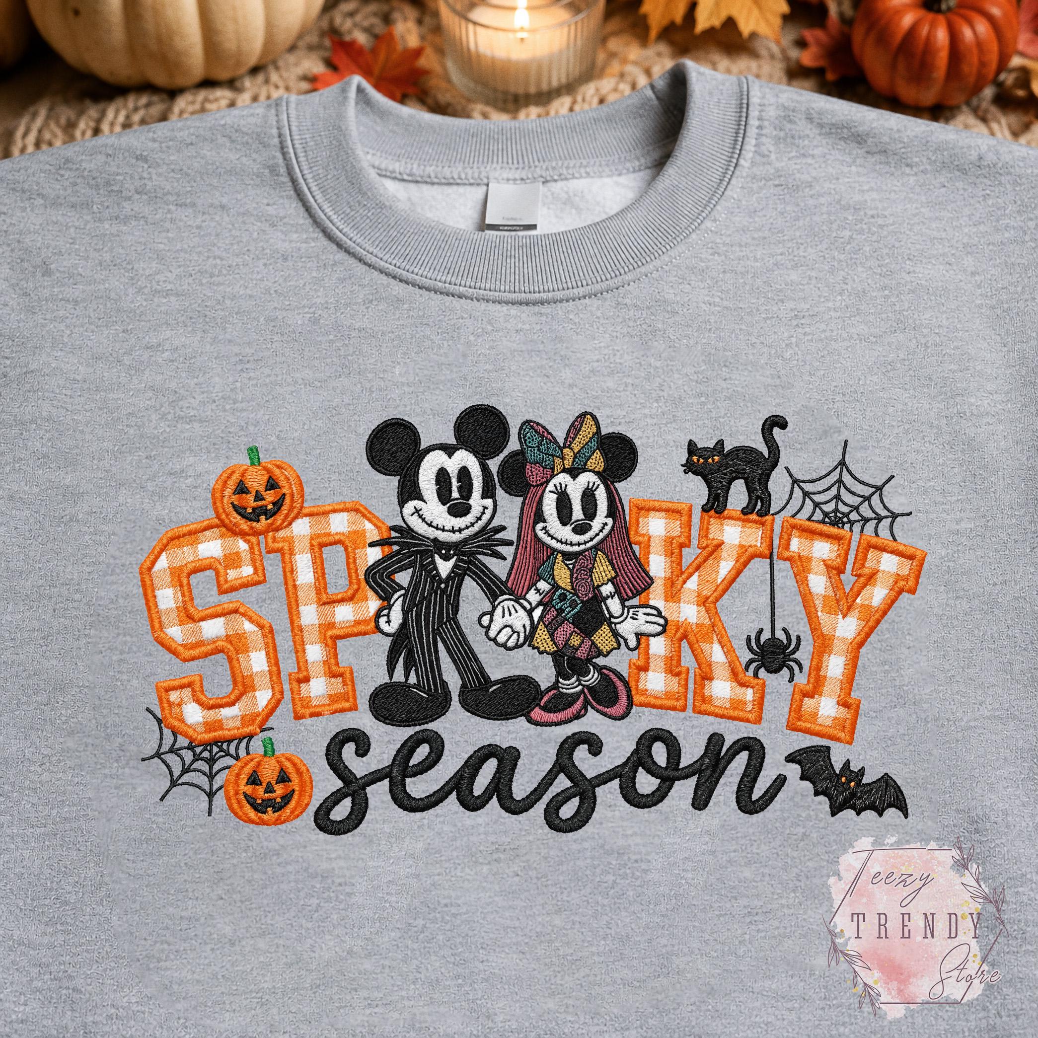 Embroidered Mickey Minnie Jack and Sally Halloween Shirt – Mickey's Not So Scary Halloween Party Tee for Disneyland Family Matching Outfit - photo 3